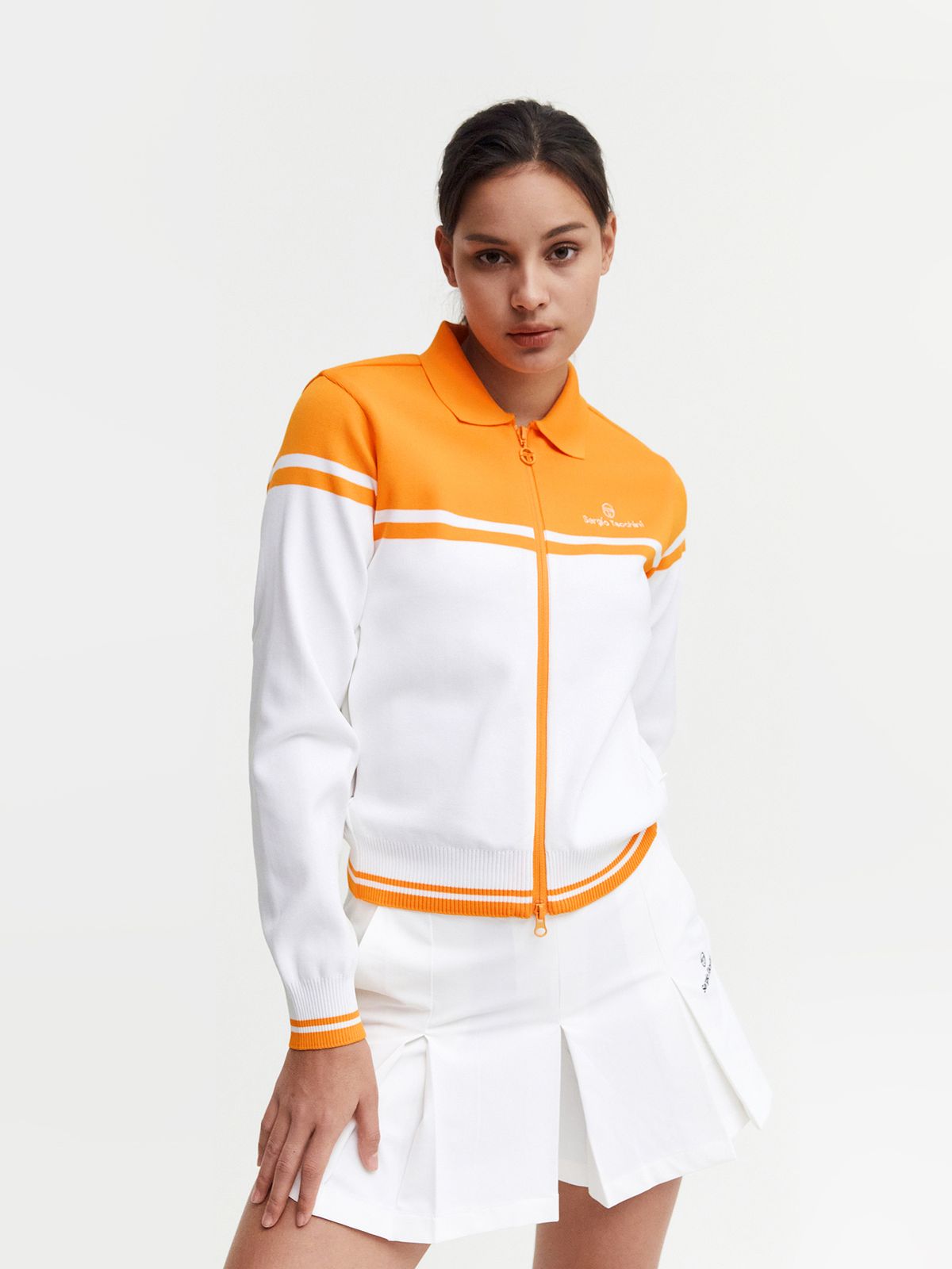 세르지오 타키니(SERGIO TACCHINI) W 고트 베러니트 가디건 (Orange)