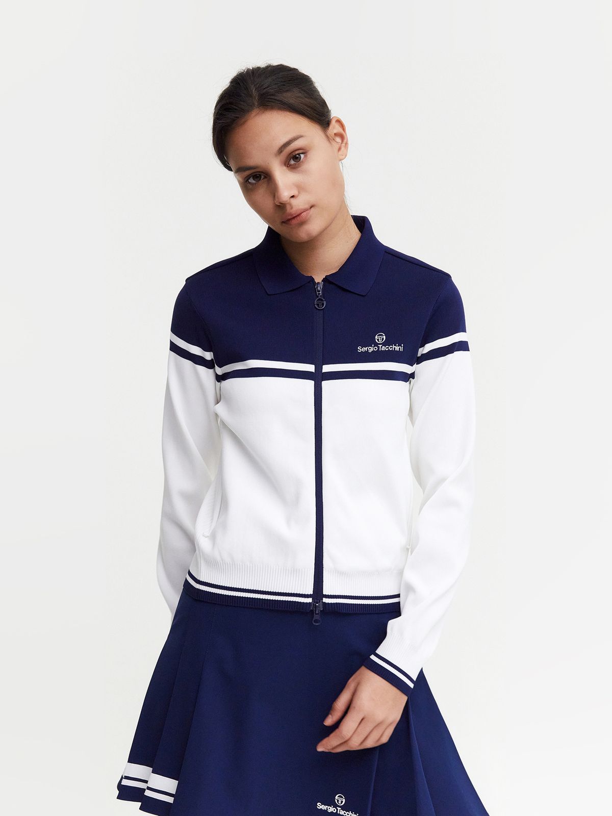 세르지오 타키니(SERGIO TACCHINI) W 고트 베러니트 가디건 (Navy)