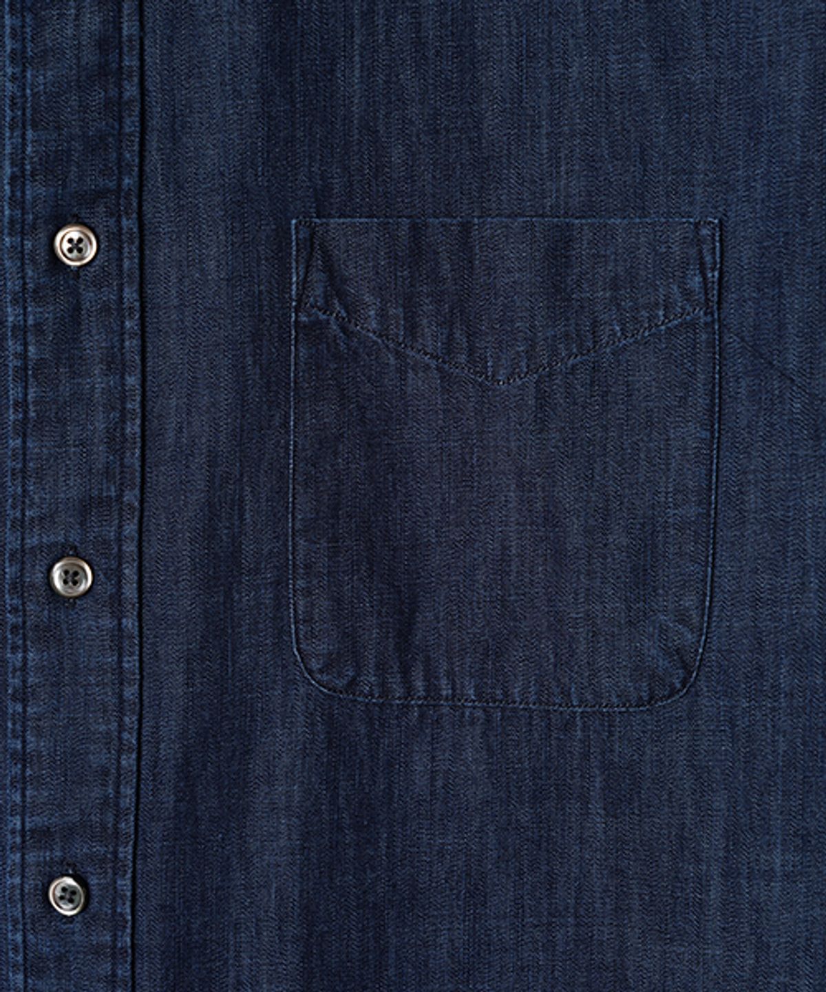 인더로우(INTHERAW) WASHED DENIM SHIRT - INDIGO BLUE