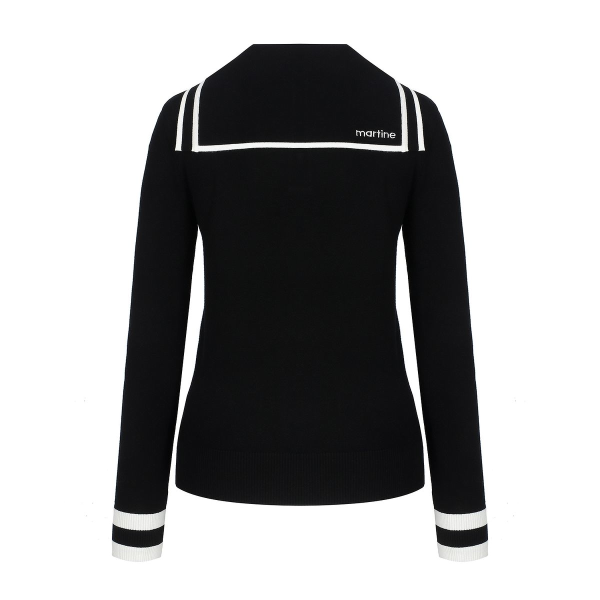 마틴골프(MARTINE GOLF) Sailor Collar Knit Sweater_Black