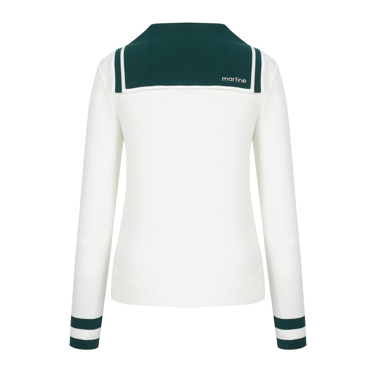 마틴골프(MARTINE GOLF) Sailor Collar Knit Sweater_O/White