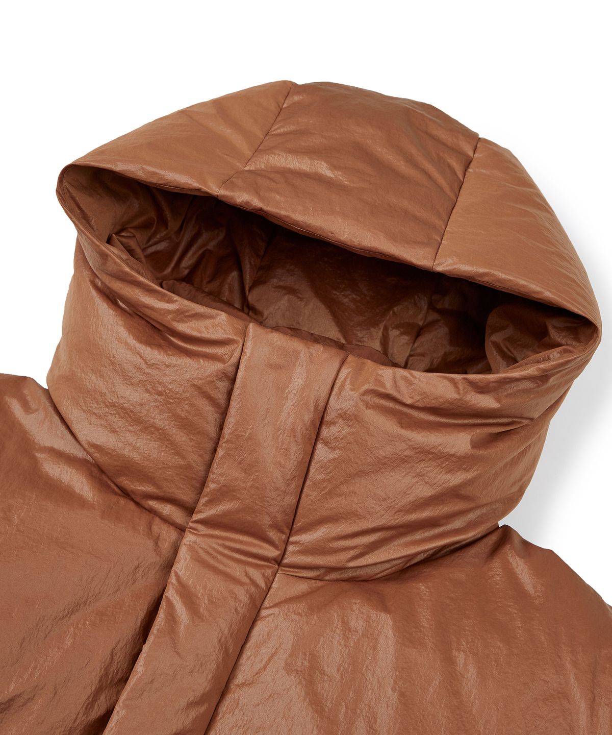 이에이(IEY) MN HOODIE DOWN JACKET Brown