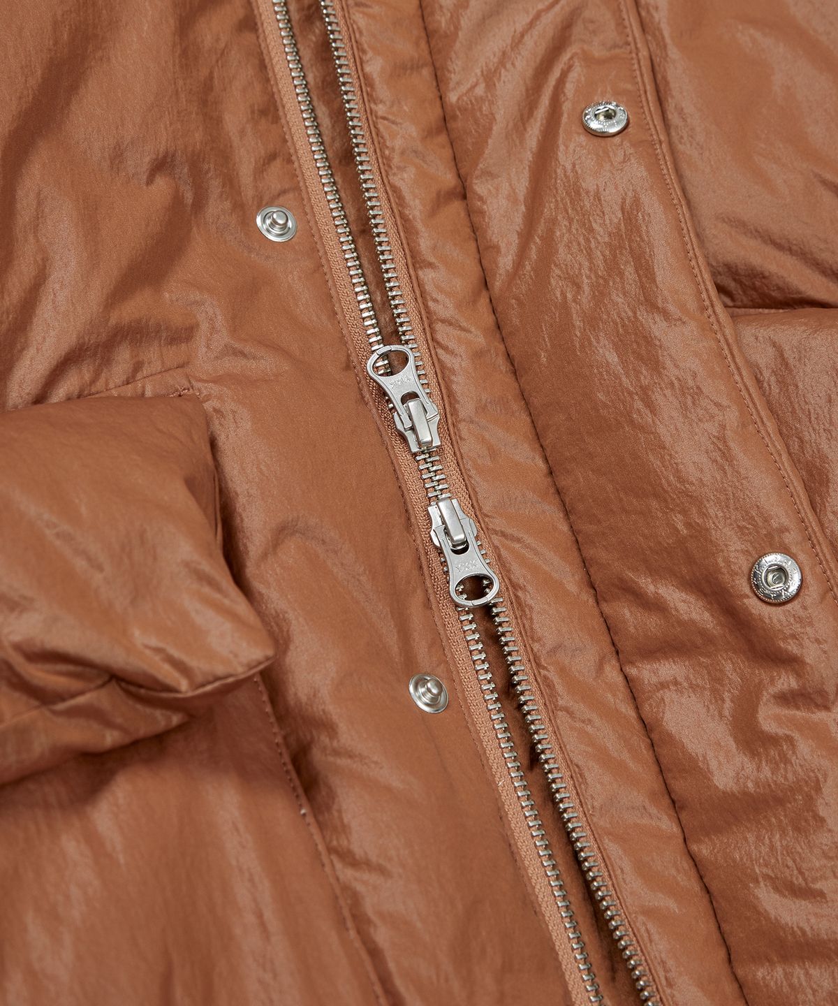 이에이(IEY) MN HOODIE DOWN JACKET Brown