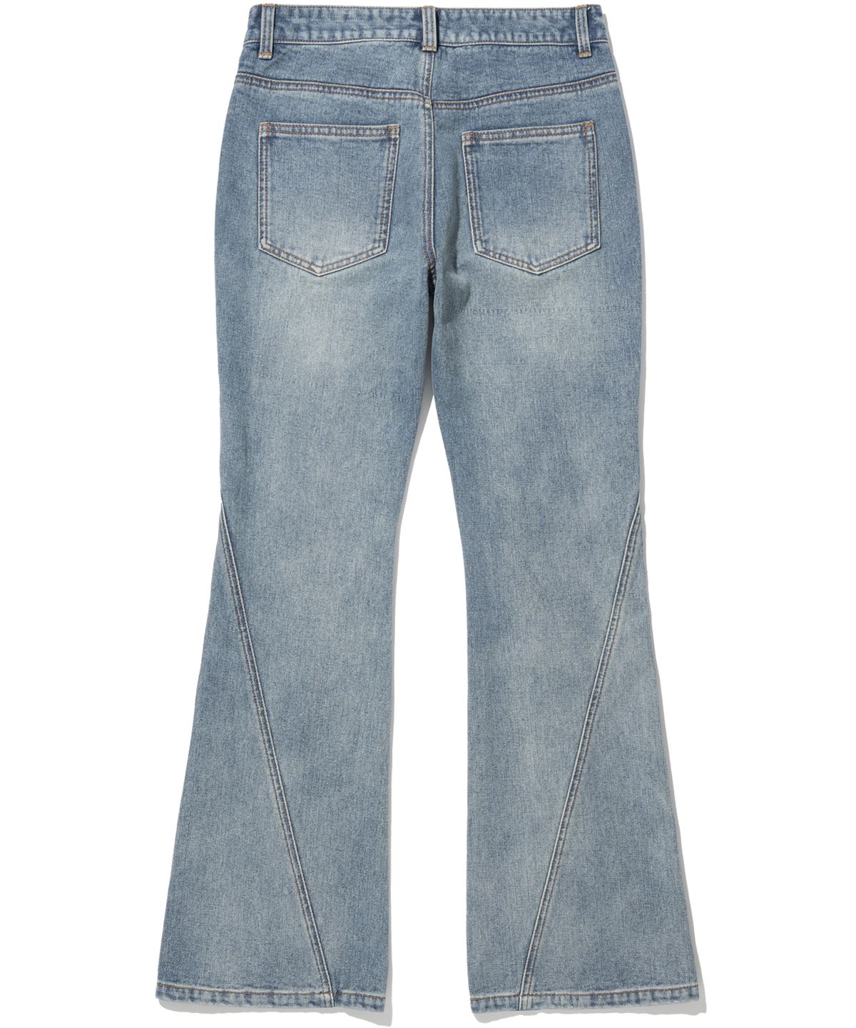 낫포너드(NOT4NERD) W Curved Dirty Wash Bootscut Denim Pants - Deep Blue