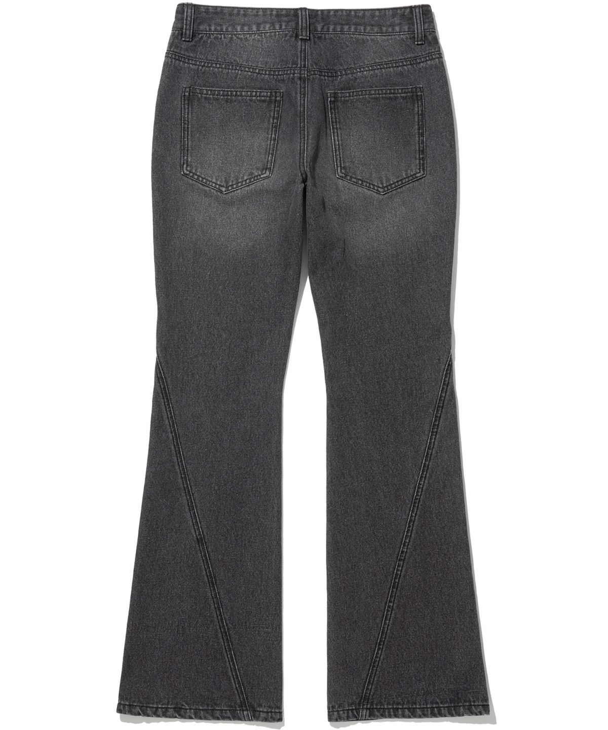 낫포너드(NOT4NERD) W Curved Dirty Wash Bootscut Denim Pants - Black
