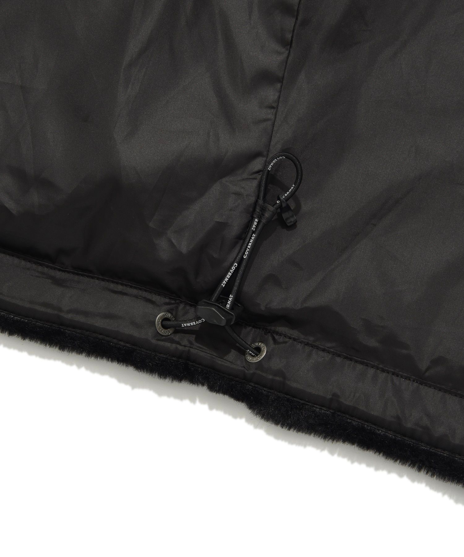 [COVERNAT]★C LOGO MINKER BOA HOO DIE ZIP-UP JACKET MUSINSA | COVERNAT C logo minker boa hoodie zip-up jacket black
