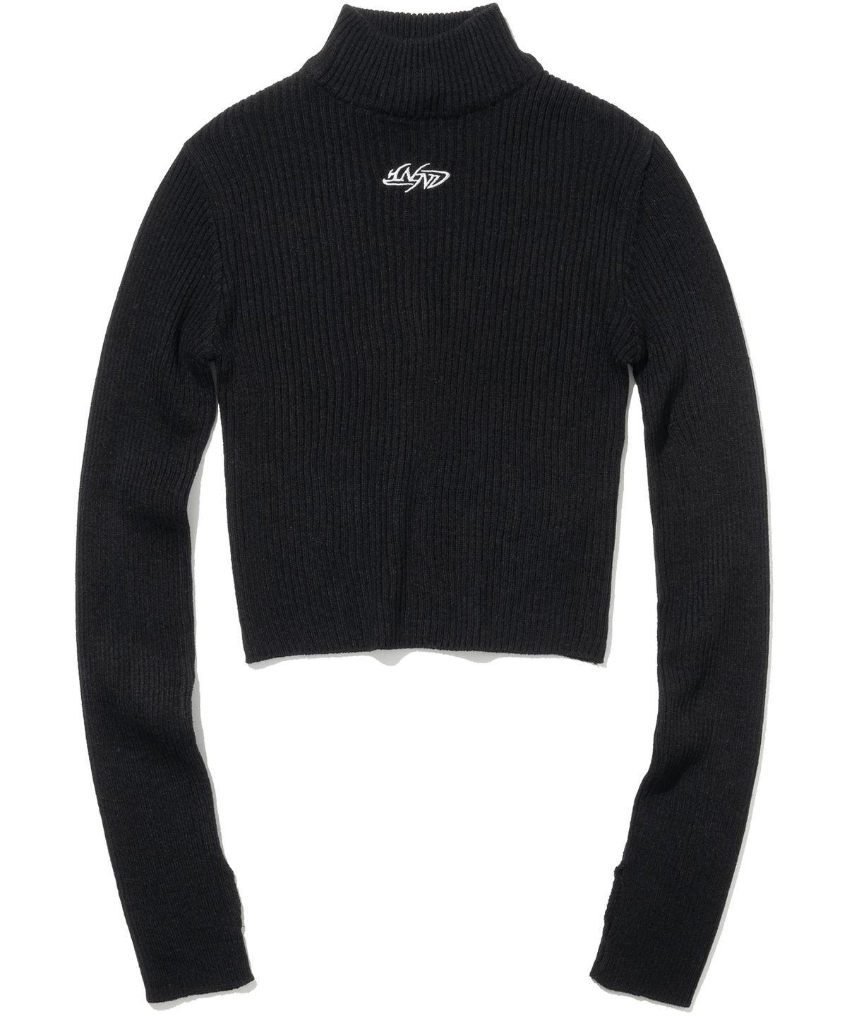 낫포너드(NOT4NERD) W Tribal Logo Highneck Knit - Black
