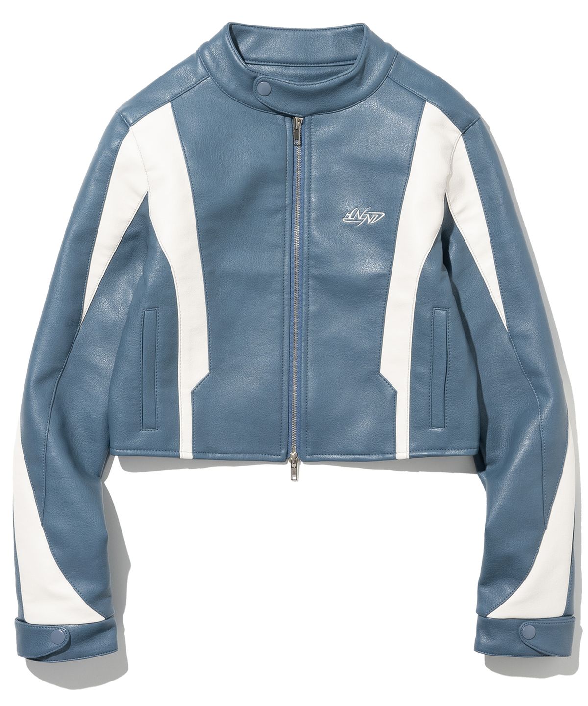 낫포너드(NOT4NERD) W Incision Leather Jacket - Blue