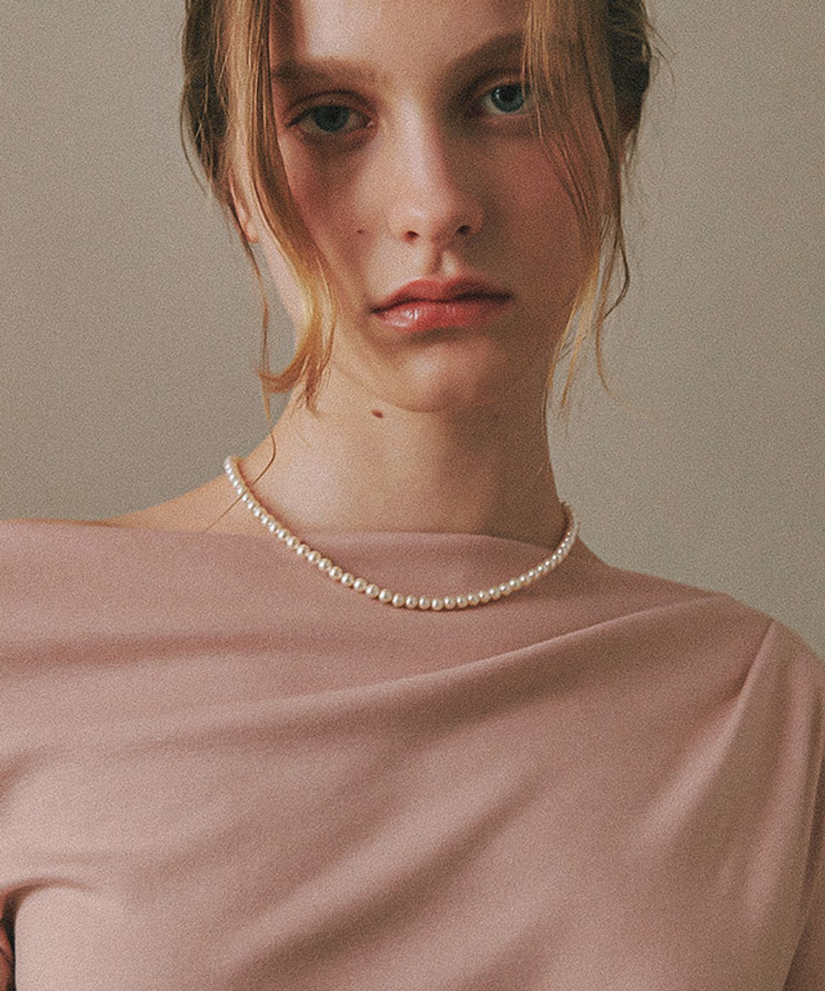 론론(RONRON) DRAPE SHIRRING LONG SLEEVE INDIE PINK