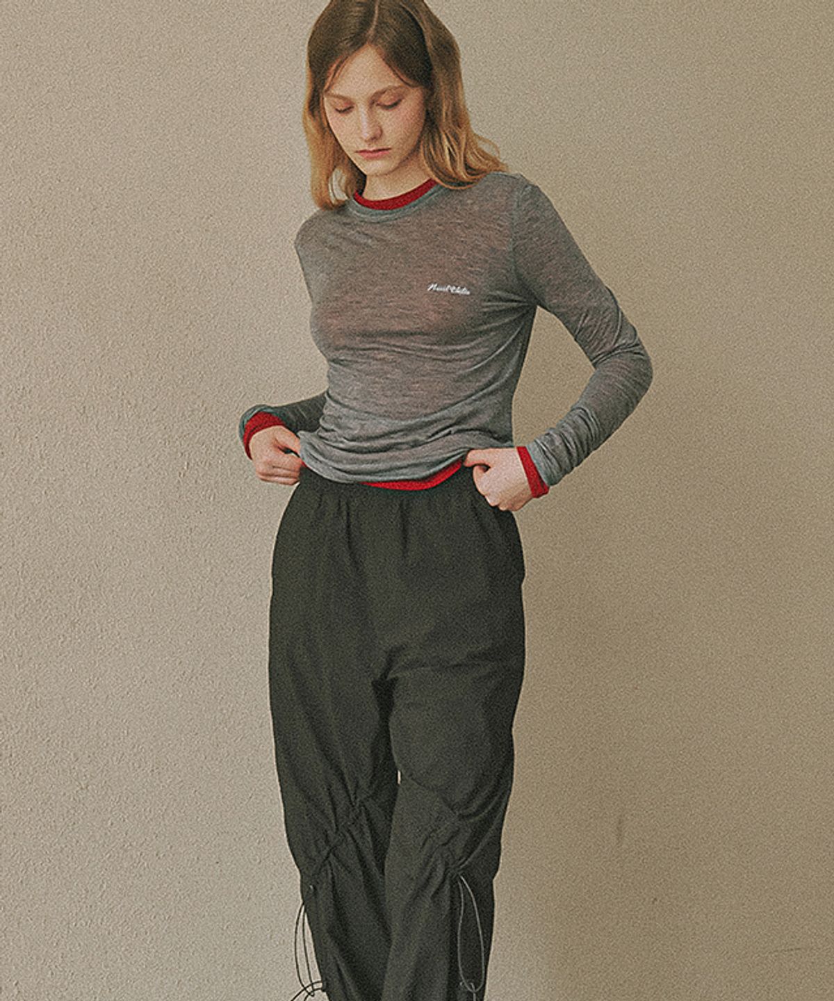 론론(RONRON) NUIT FLAT LONG SLEEVE GREY