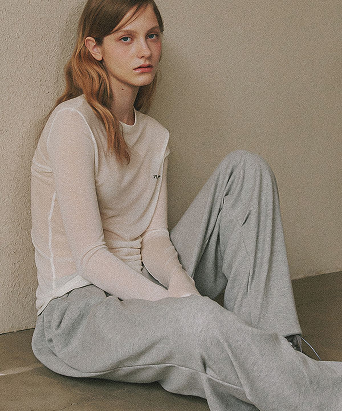 론론(RONRON) NUIT FLAT LONG SLEEVE IVORY