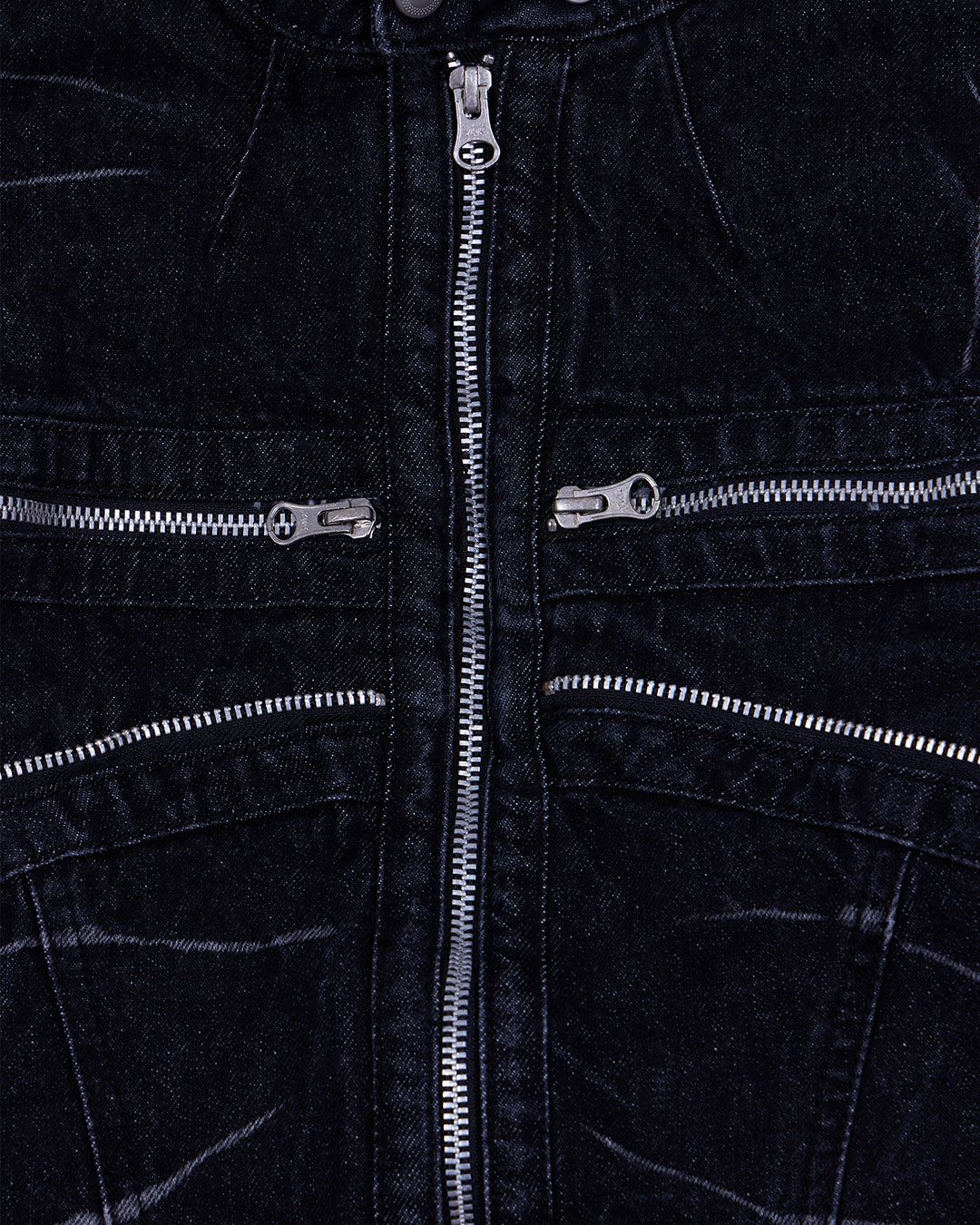 ◆THE MUSEUM VISITOR◆ ZIPPER JEAN BLACK 08204 MUSINSA公式 | THE MUSEUM VISITOR DENIM ZIPPER BIKER JACKET
