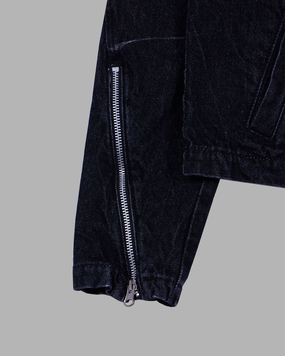 【THE MUSEUM VISITOR】ZIPPER JEAN (BLACK) MUSINSA公式 | THE MUSEUM VISITOR DENIM ZIPPER BIKER JACKET