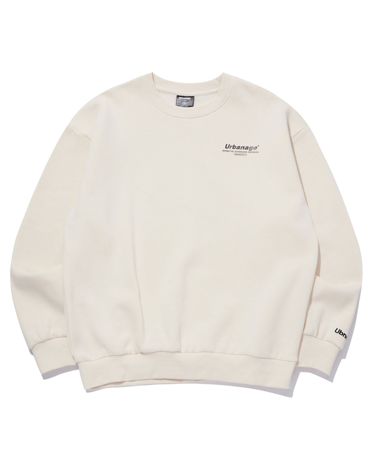 어반에이지(URBANAGE) [2PACK] 컬러센슈얼 오버 기모 맨투맨 (4 Colors)