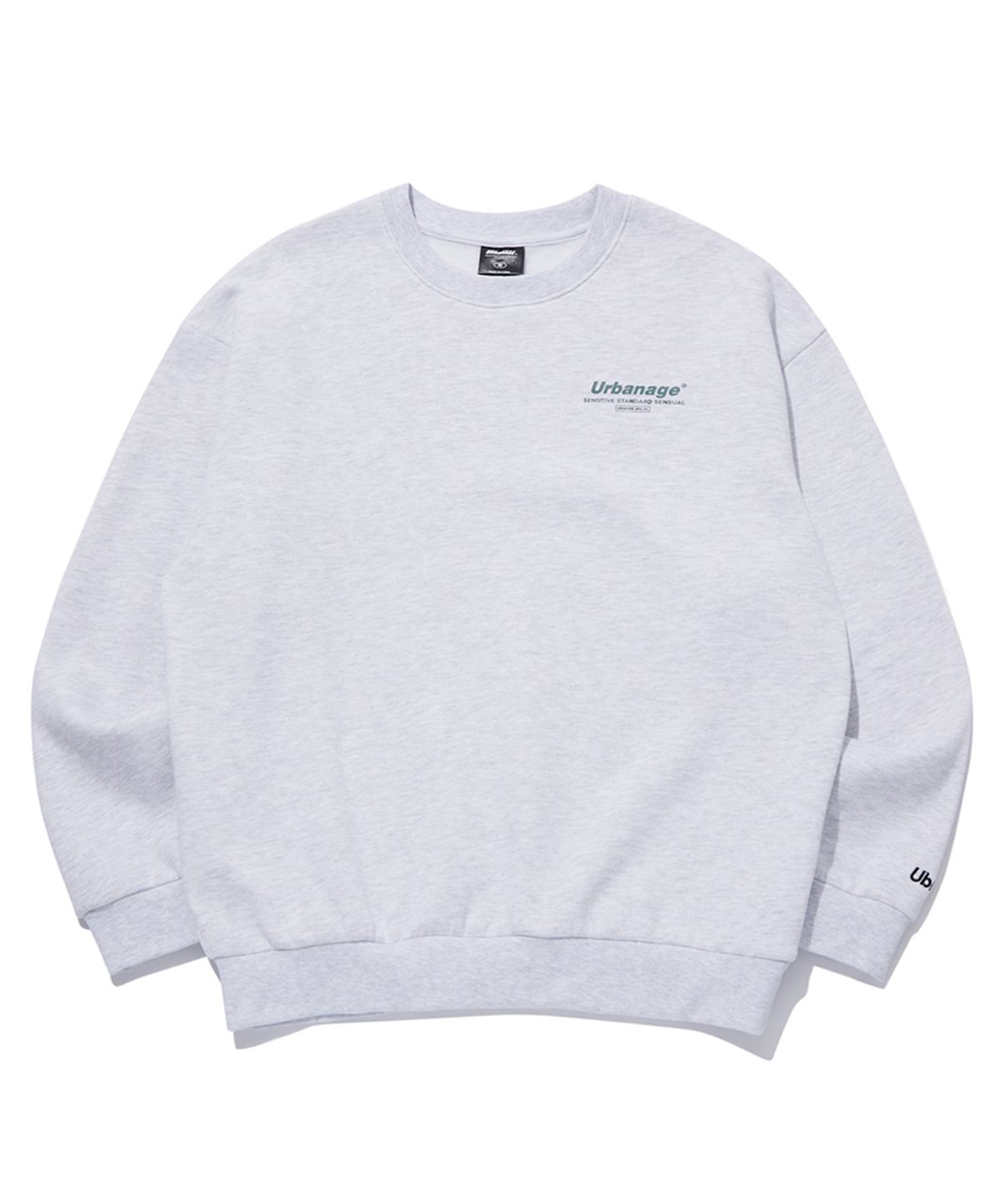 어반에이지(URBANAGE) [2PACK] 컬러센슈얼 오버 기모 맨투맨 (4 Colors)