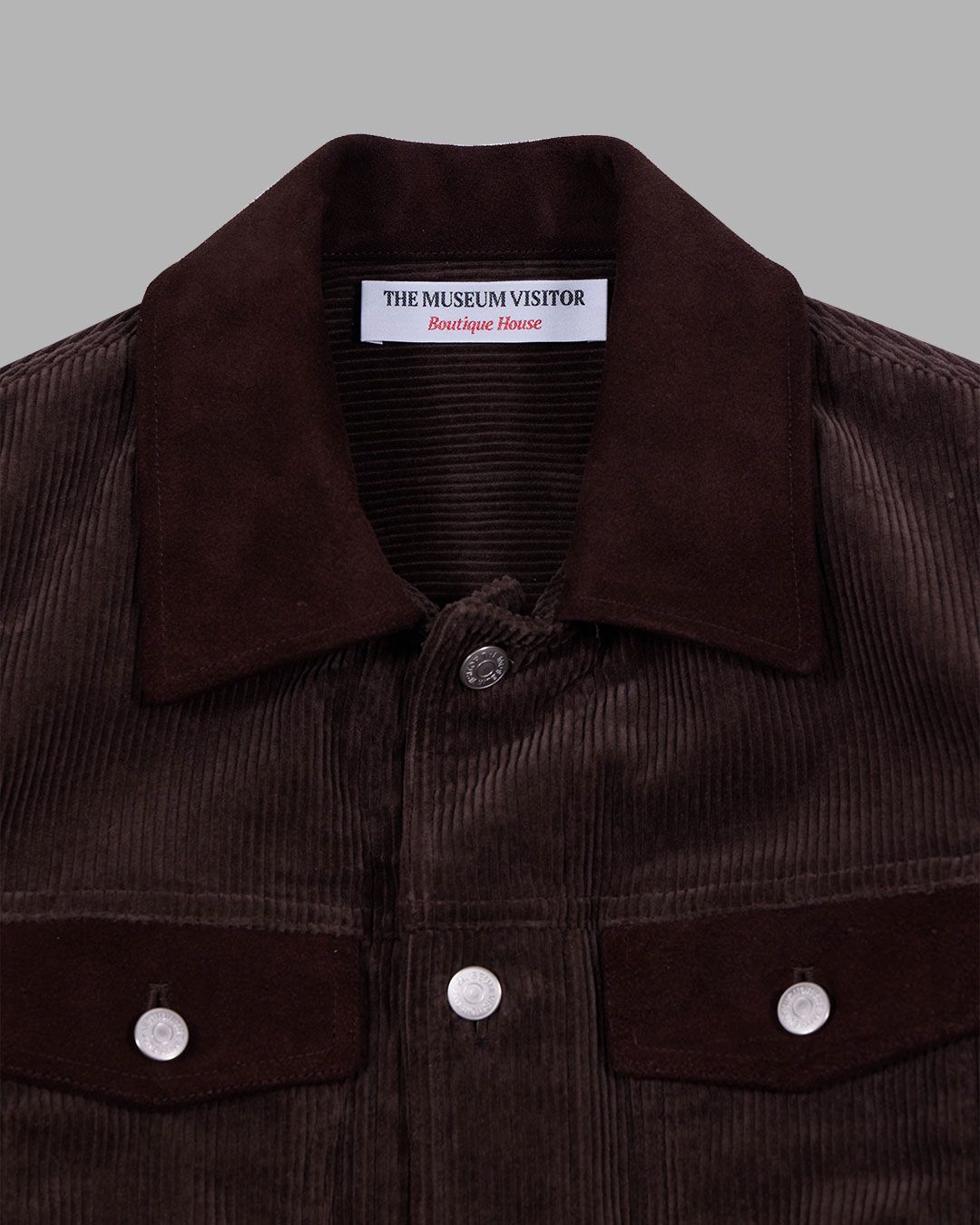★THE MUSEUM VISITOR★ CORDUROY SUEDE TRUCKER JACKET BROWN 1 CORDUROY SUEDE TRUCKER JACKET (BROWN) : THE MUSEUM VISITOR
