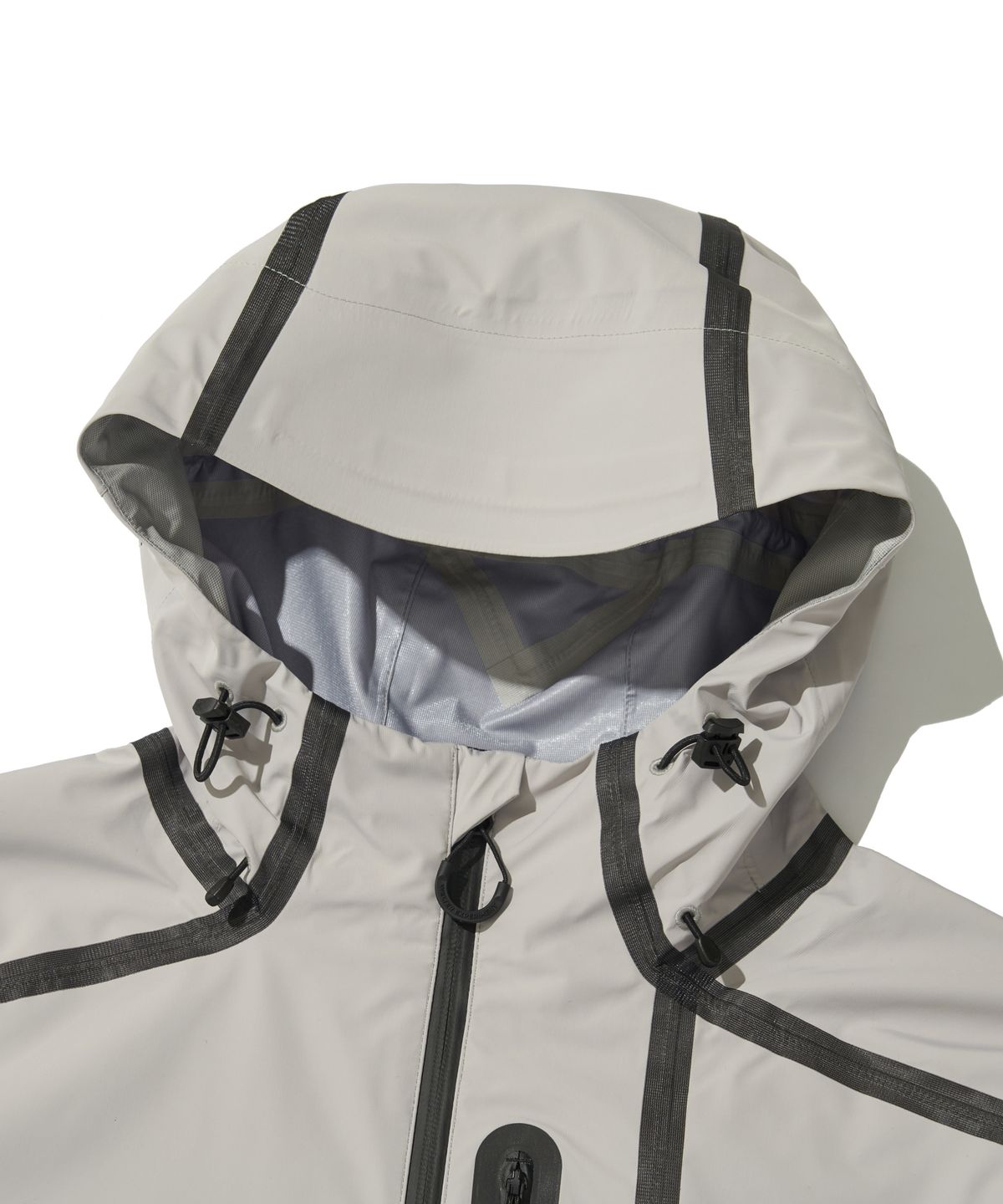 웰터 익스페리먼트(WELTER EXPERIMENT) WOL022_3LAYER SEAMSEALING HOOD SHELL JACKET_Gray_White