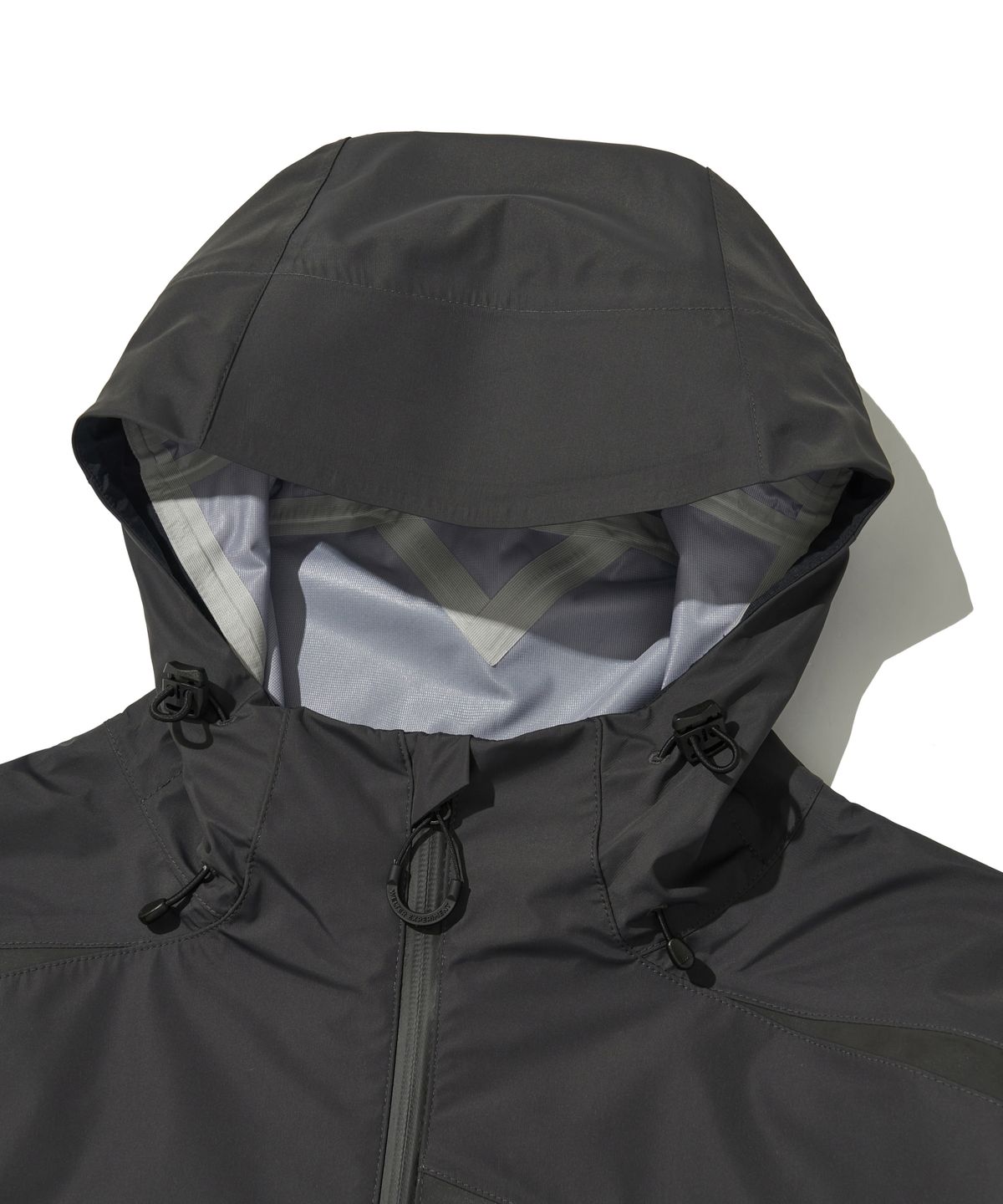 웰터 익스페리먼트(WELTER EXPERIMENT) WOL029_3LAYER NUT HOOD SHELL JACKET_Charcoal