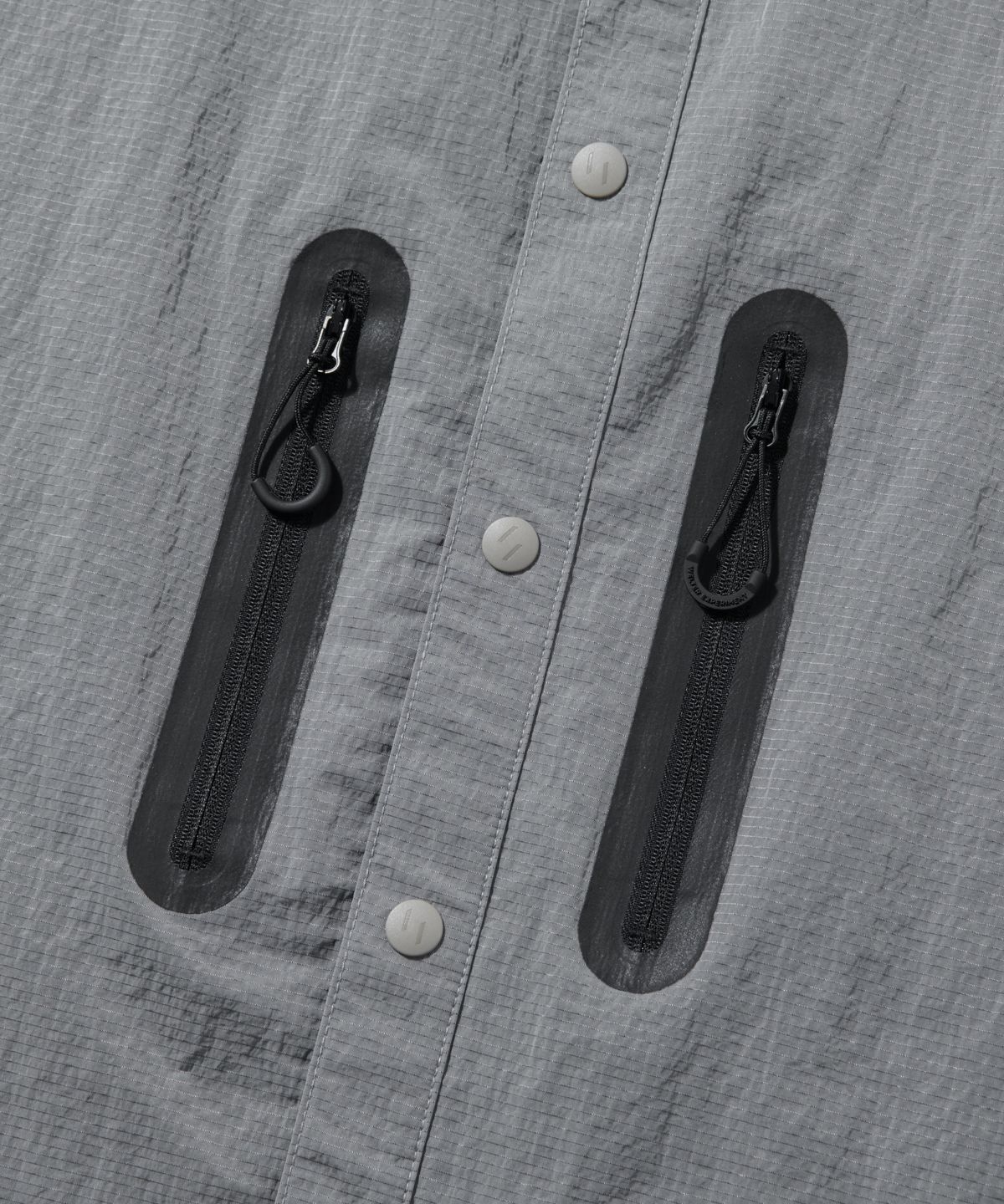 웰터 익스페리먼트(WELTER EXPERIMENT) WCL012_LIGHT REFLECTION RIP STOP HALF SHIRTS_Silver