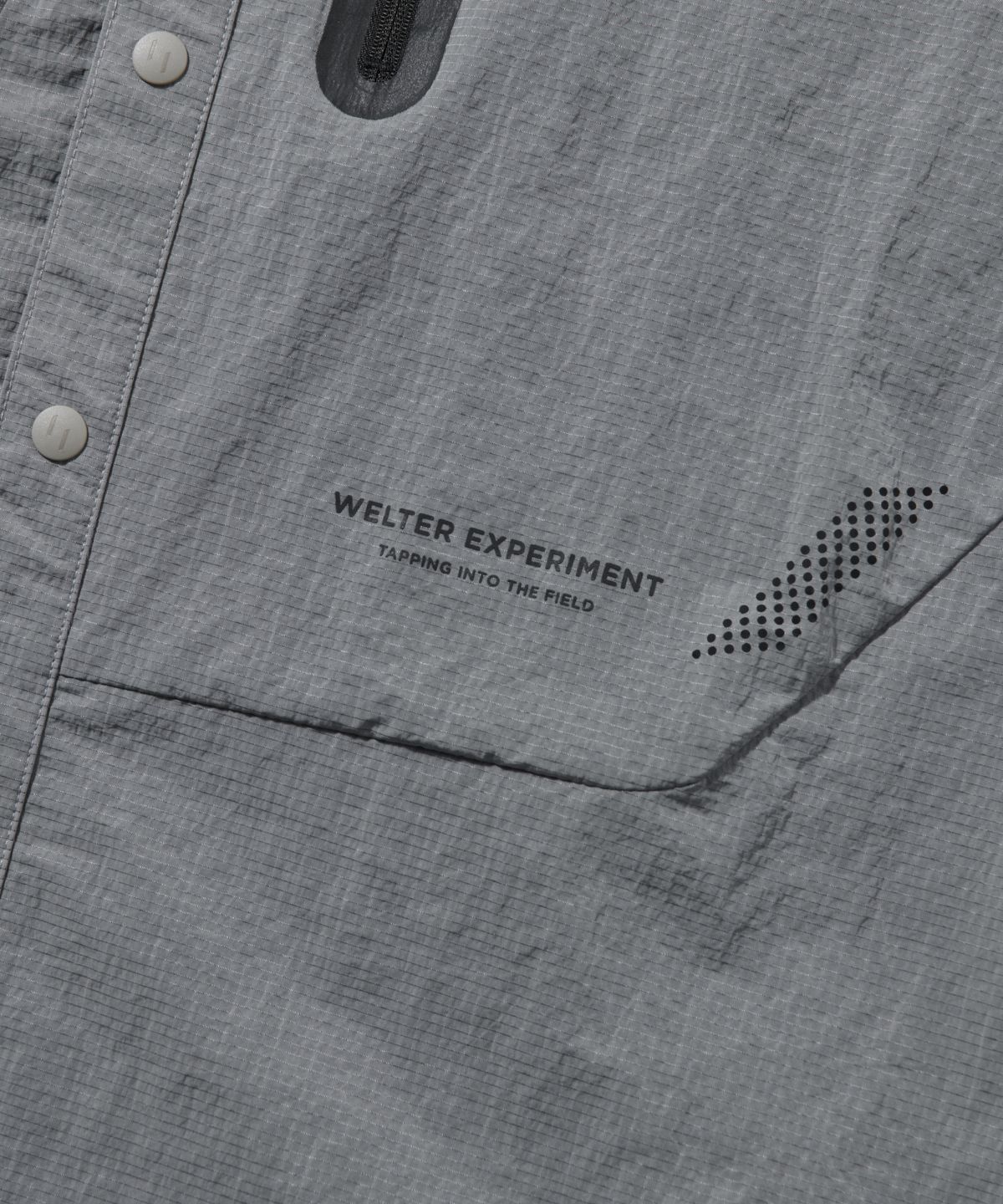 웰터 익스페리먼트(WELTER EXPERIMENT) WCL012_LIGHT REFLECTION RIP STOP HALF SHIRTS_Silver
