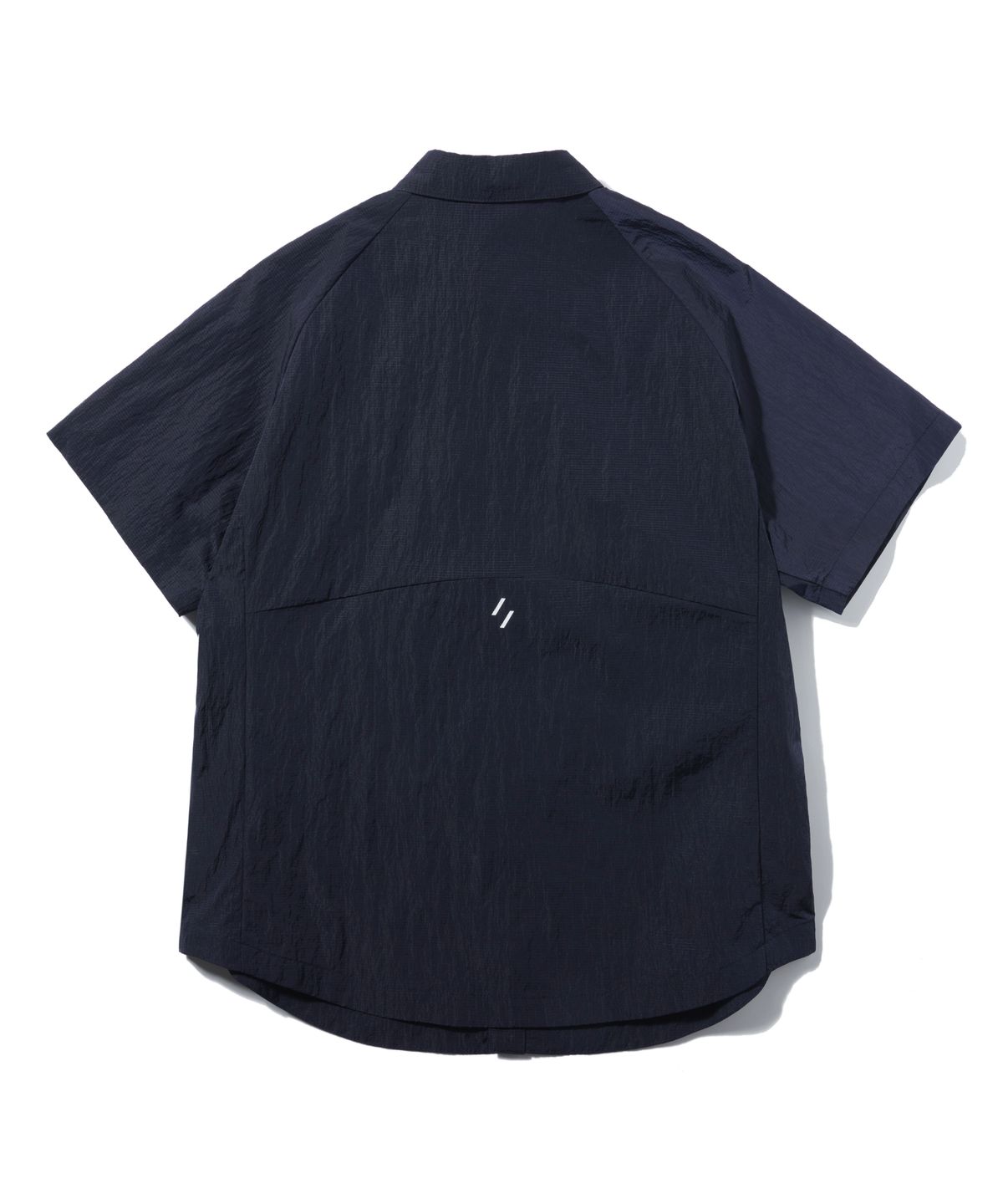 웰터 익스페리먼트(WELTER EXPERIMENT) WCL013_LIGHT REFLECTION RIP STOP HALF SHIRTS_Navy
