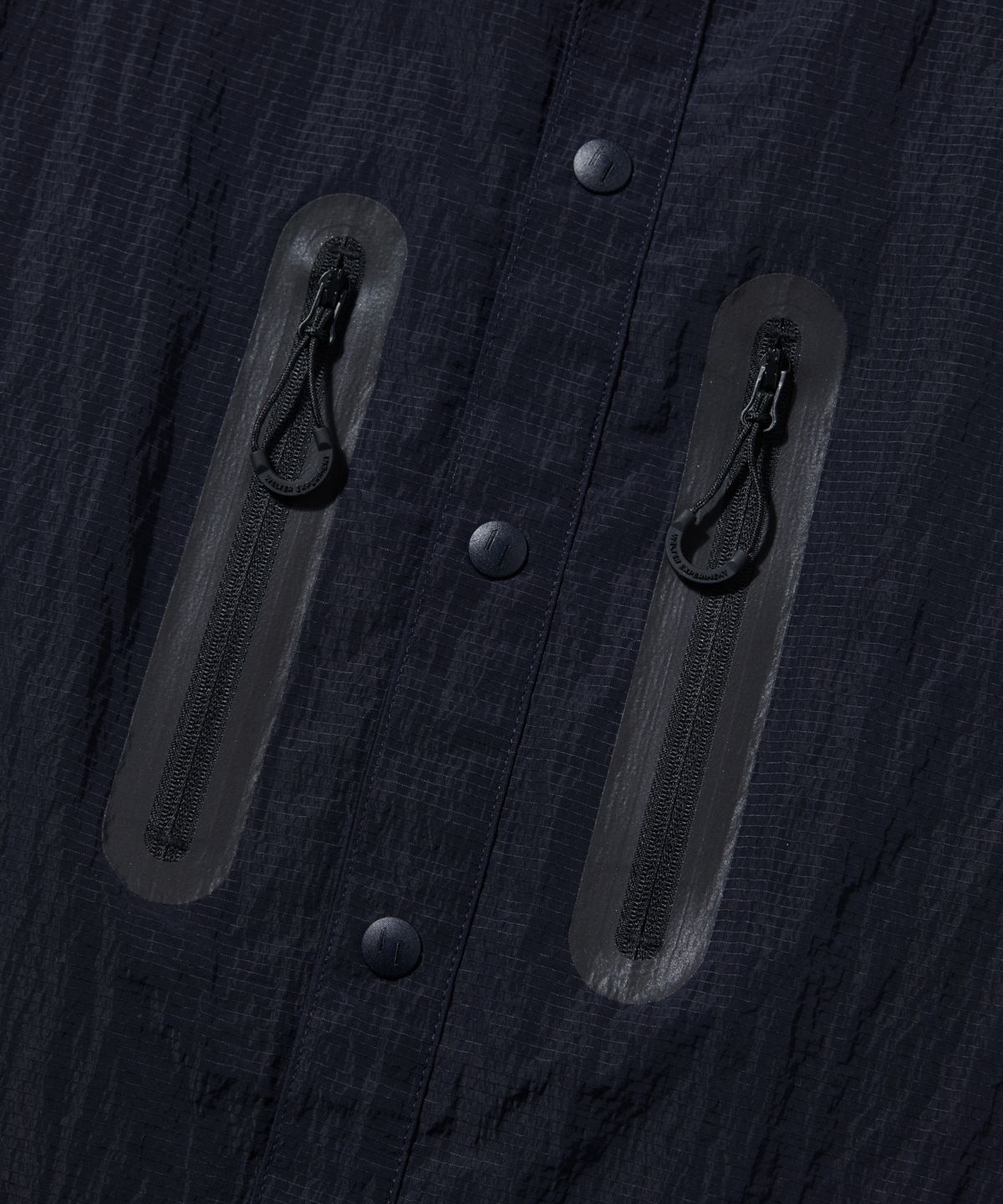 웰터 익스페리먼트(WELTER EXPERIMENT) WCL013_LIGHT REFLECTION RIP STOP HALF SHIRTS_Navy