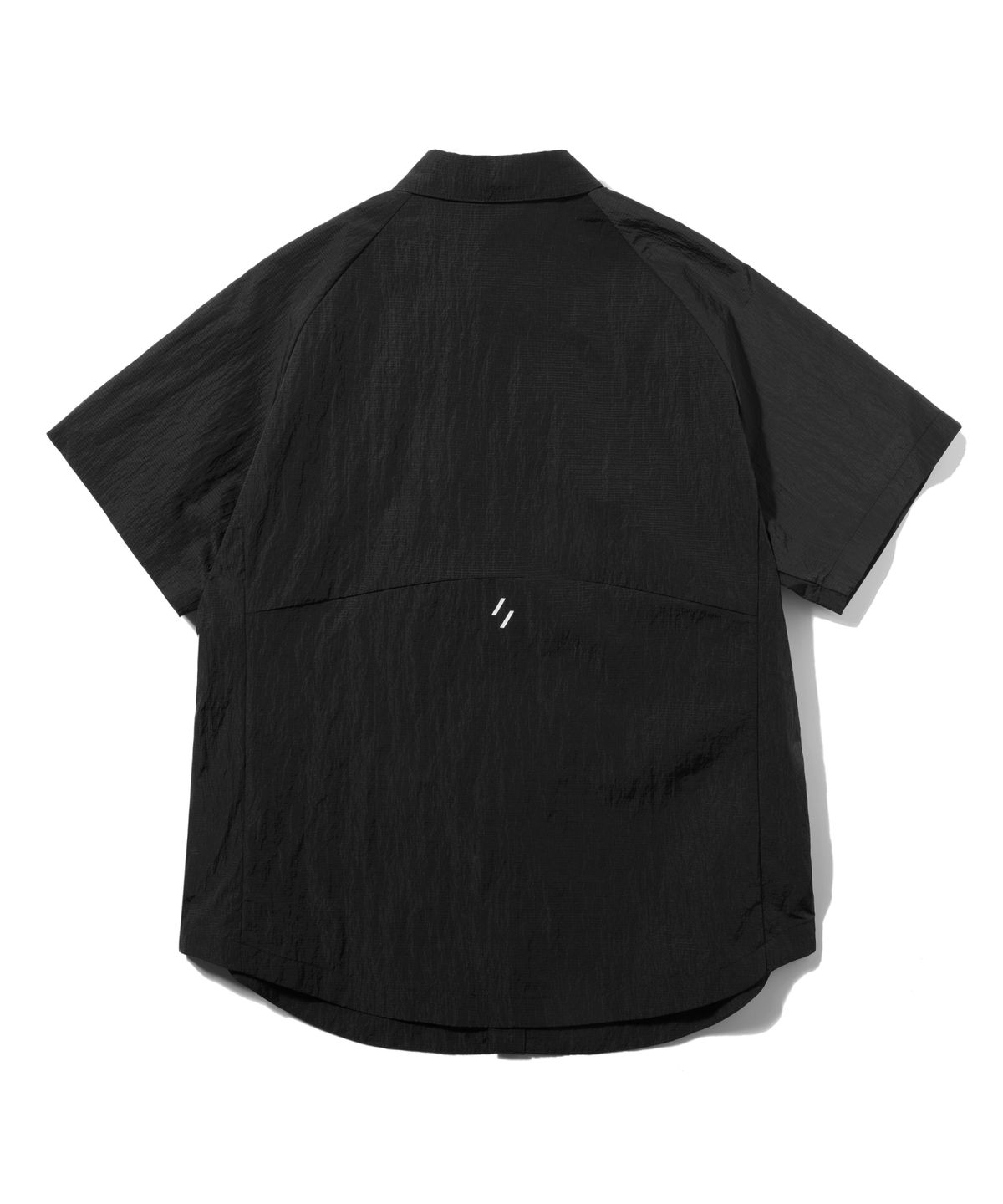 웰터 익스페리먼트(WELTER EXPERIMENT) WCL014_LIGHT REFLECTION RIP STOP HALF SHIRTS_Black