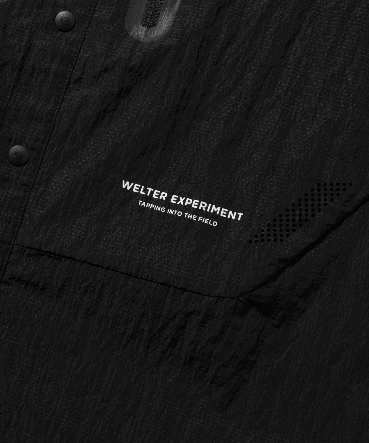 웰터 익스페리먼트(WELTER EXPERIMENT) WCL014_LIGHT REFLECTION RIP STOP HALF SHIRTS_Black