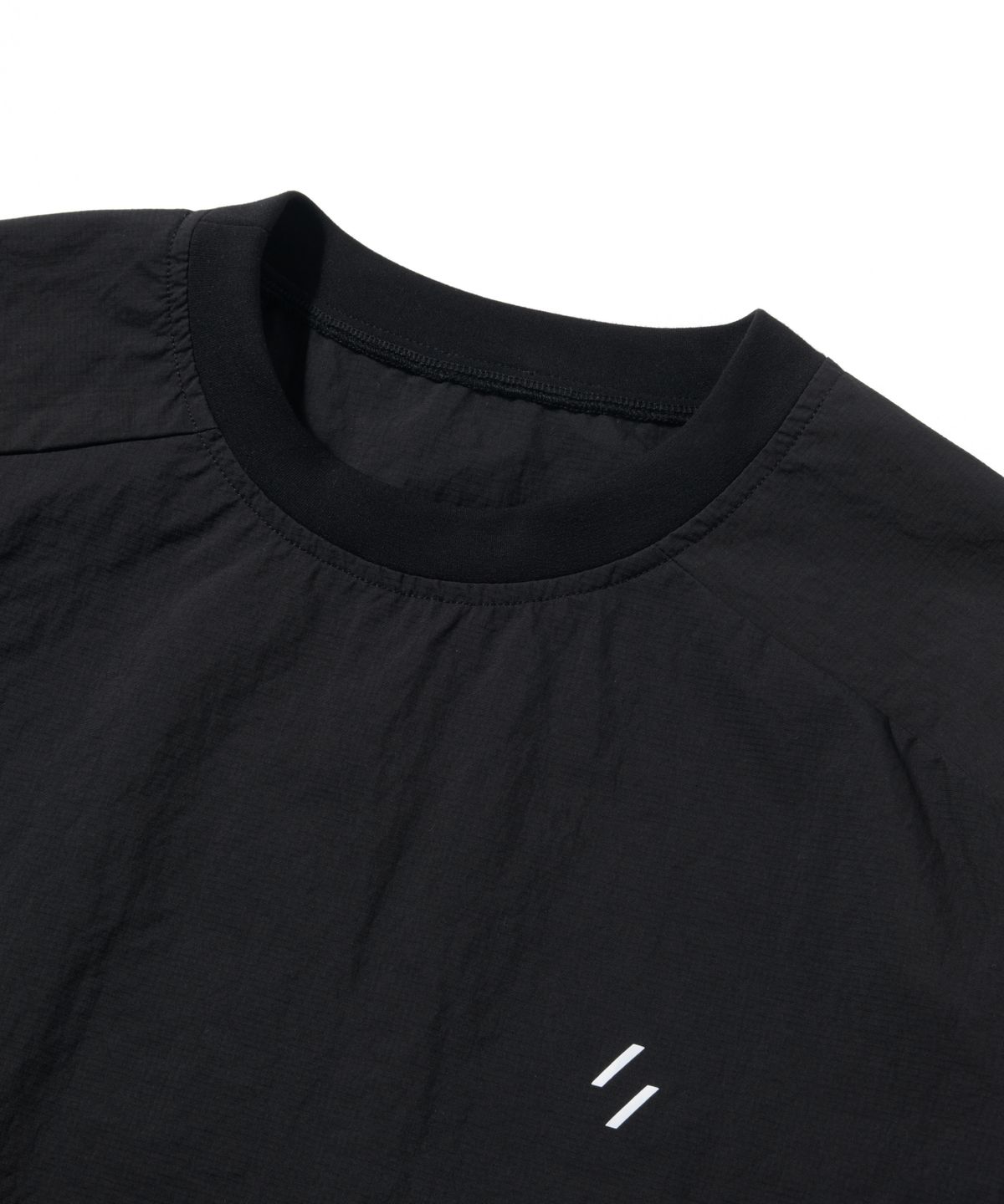 웰터 익스페리먼트(WELTER EXPERIMENT) WDT004_AMON MESH PULLOVER_Black