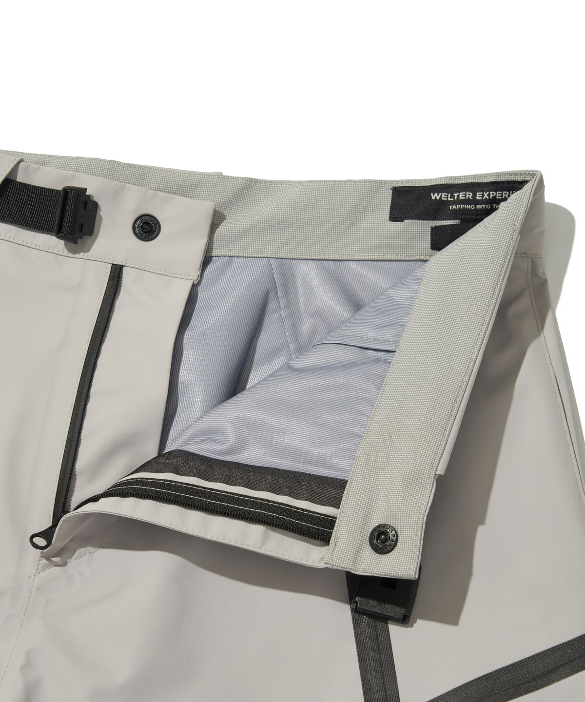 웰터 익스페리먼트(WELTER EXPERIMENT) WSP001_3LAYER SEAMSEALING HALF PANTS_Gray White