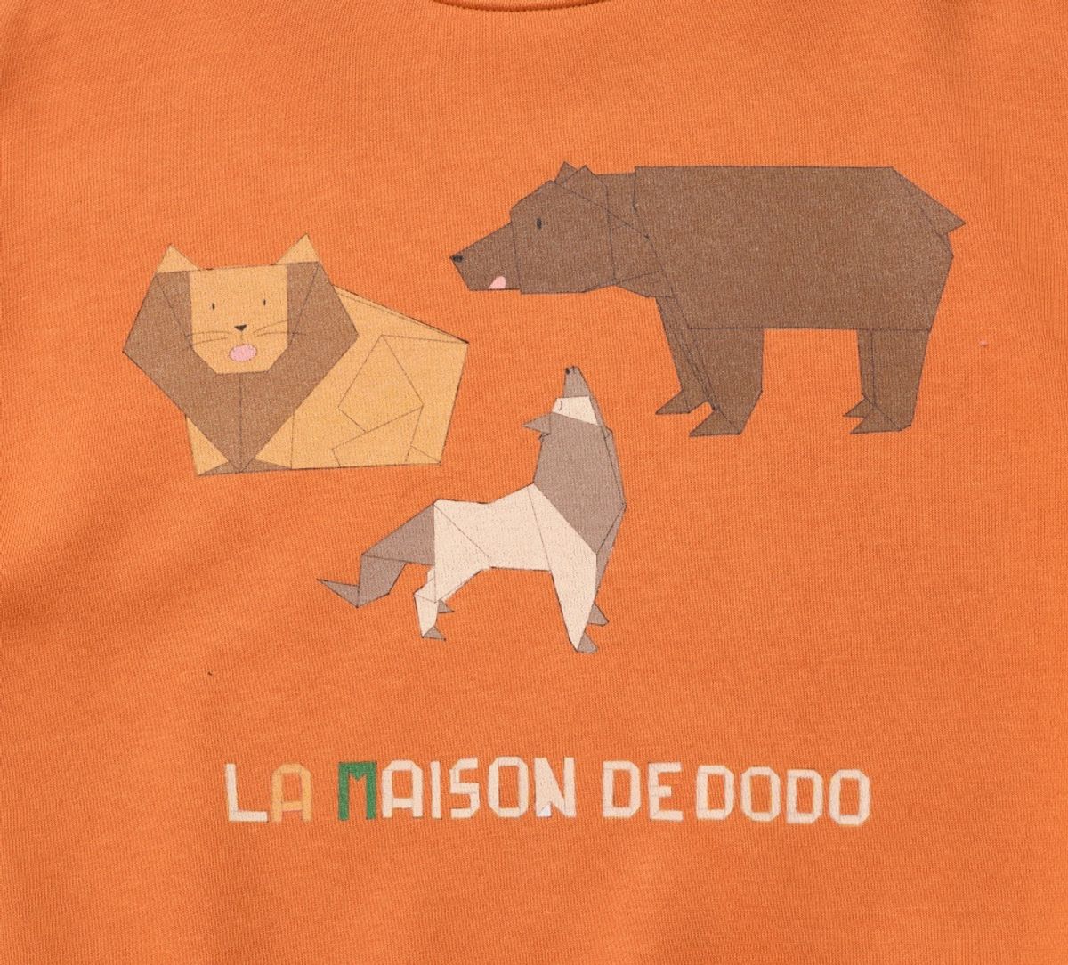 라메종드도도(LA MAISON DE DODO) SImply Dodo Sweatshirt with Origami Lion, Bear, Wolf (Medium Vermilion)_ 맨투맨