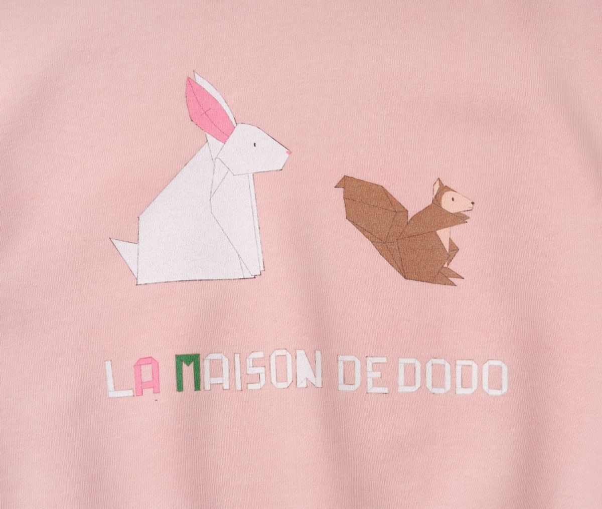 라메종드도도(LA MAISON DE DODO) SImply Dodo Sweatshirt with Origami Rabbit, Chipmunk (Baby Pink)_ 맨투맨
