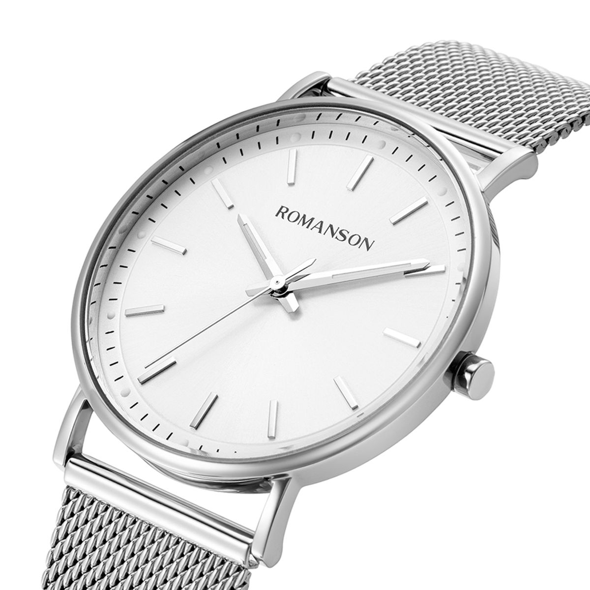 로만손(ROMANSON) R 라운드슬림 37 시계 RWRMUU3BF016WHWH0