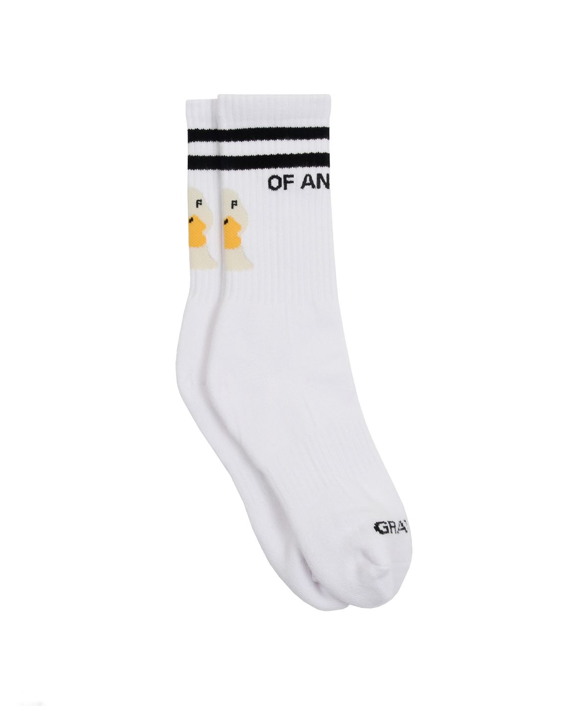 그레이버(GRAVER) [UNISEX]덕 페이스 로고 삭스 1팩_화이트