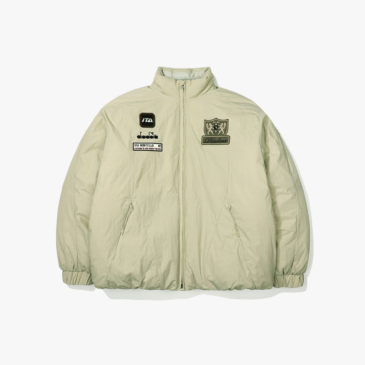 디아도라(diadora) 윈터 피트크루 레이서 구스다운 자켓 KHAKI