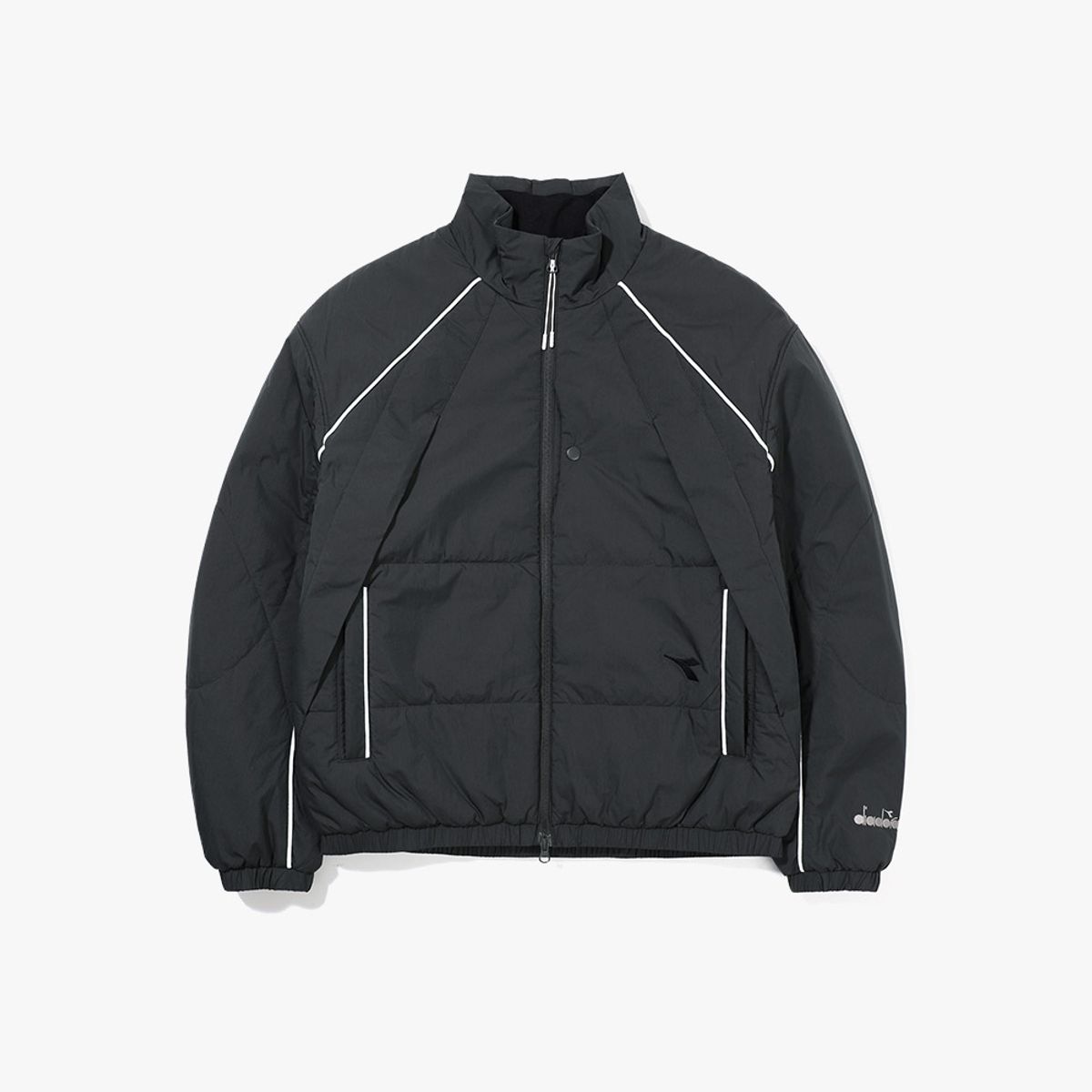 디아도라(diadora) 윈터 피트크루 컬러블럭 패딩 자켓 DARK GREY