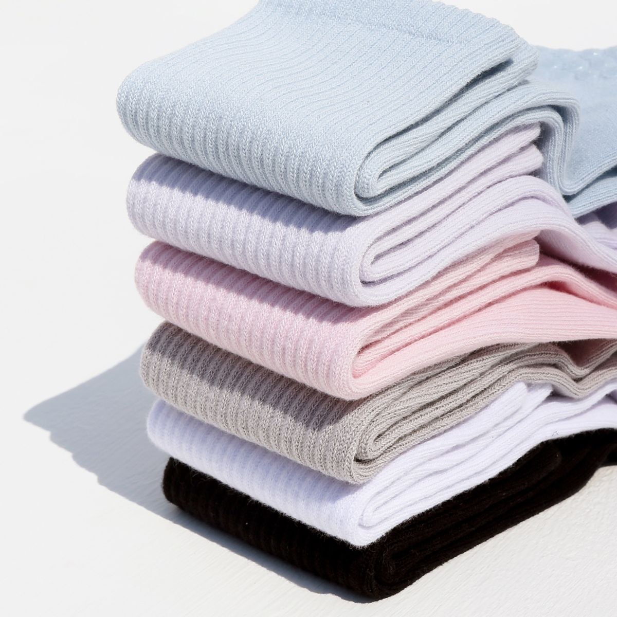 삭스에이(SOCKSA) [2켤레] 올데이 논슬립 미끄럼방지 더블쿠션 156N 무지 크루 필라테스 요가 긴 양말