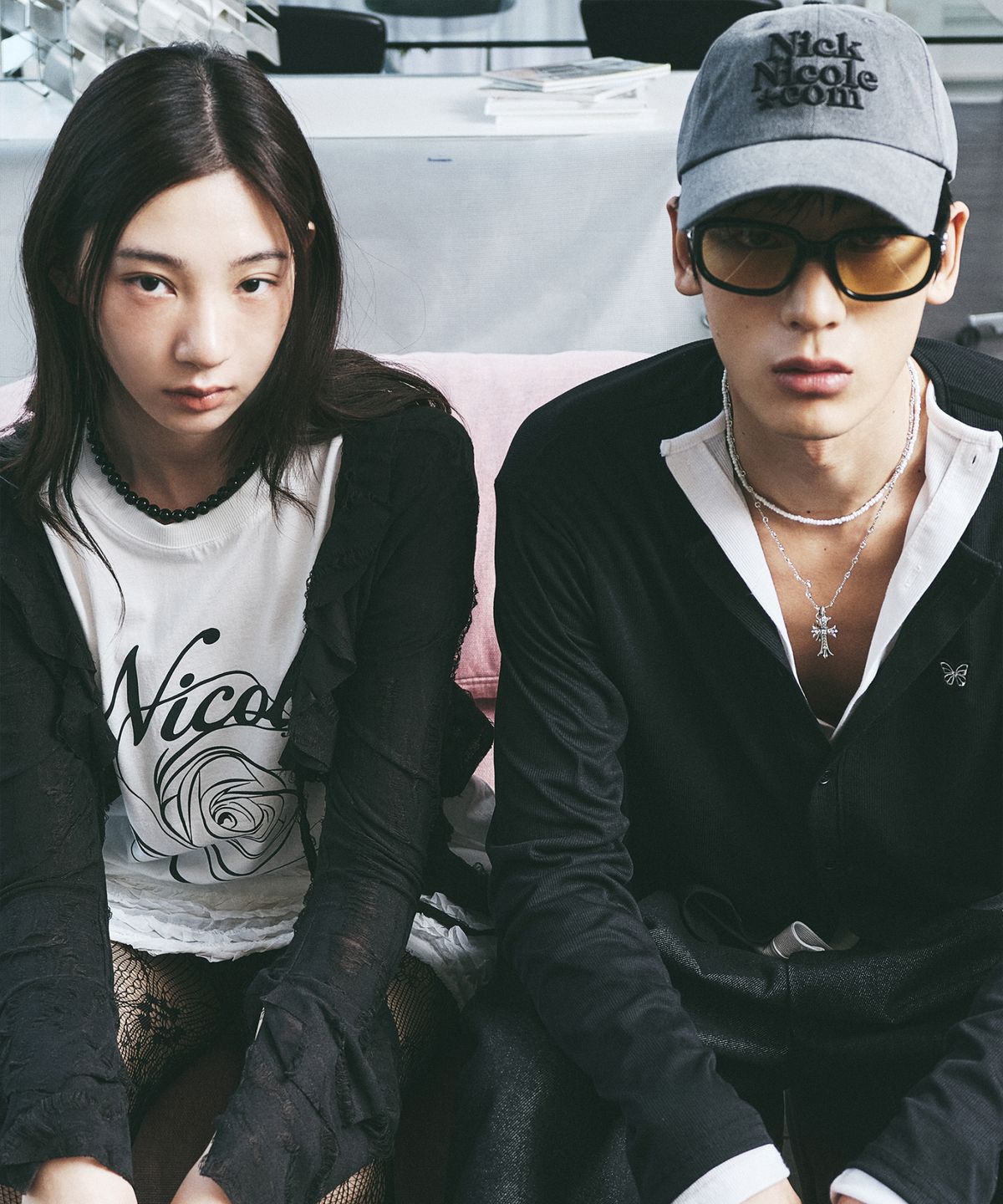 닉앤니콜(NICK&NICOLE) NN DOTCOM SIGNATURE BALL CAP_DENIM CHARCOAL