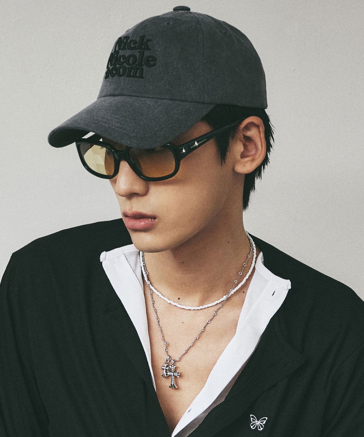 닉앤니콜(NICK&NICOLE) NN DOTCOM SIGNATURE BALL CAP_DENIM CHARCOAL