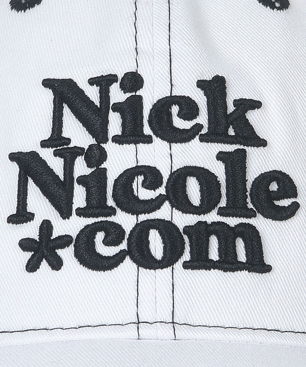 닉앤니콜(NICK&NICOLE) NN DOTCOM SIGNATURE BALL CAP_STITCH WHITE