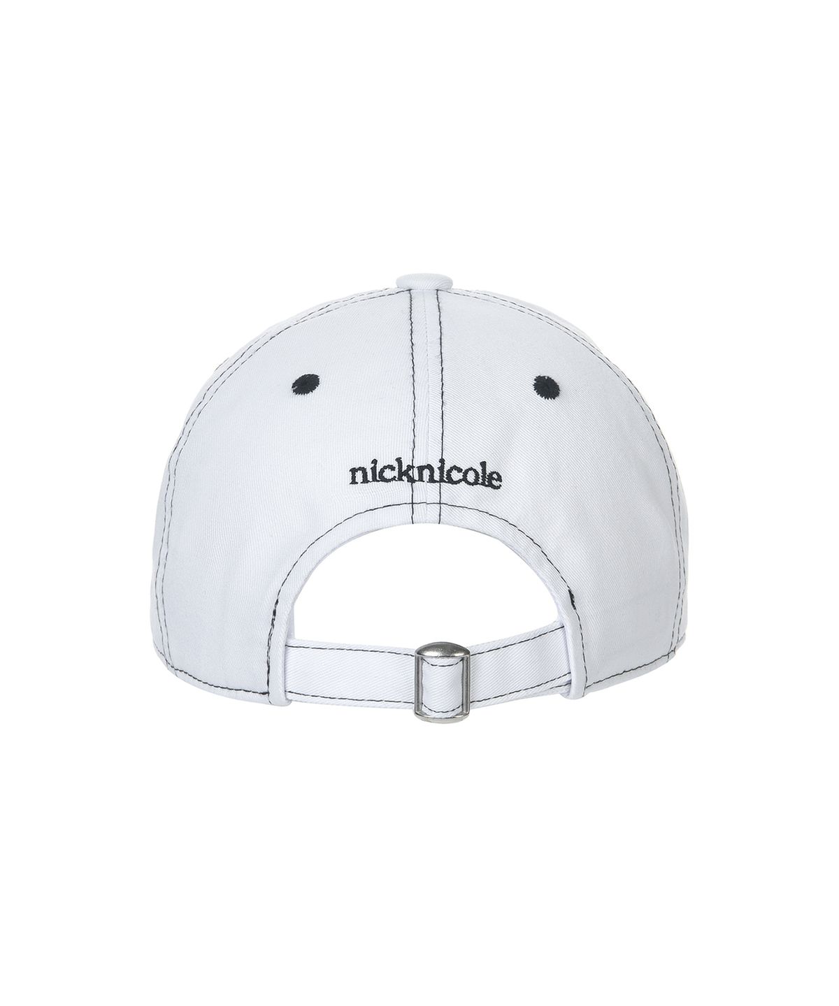 닉앤니콜(NICK&NICOLE) NN DOTCOM SIGNATURE BALL CAP_STITCH WHITE