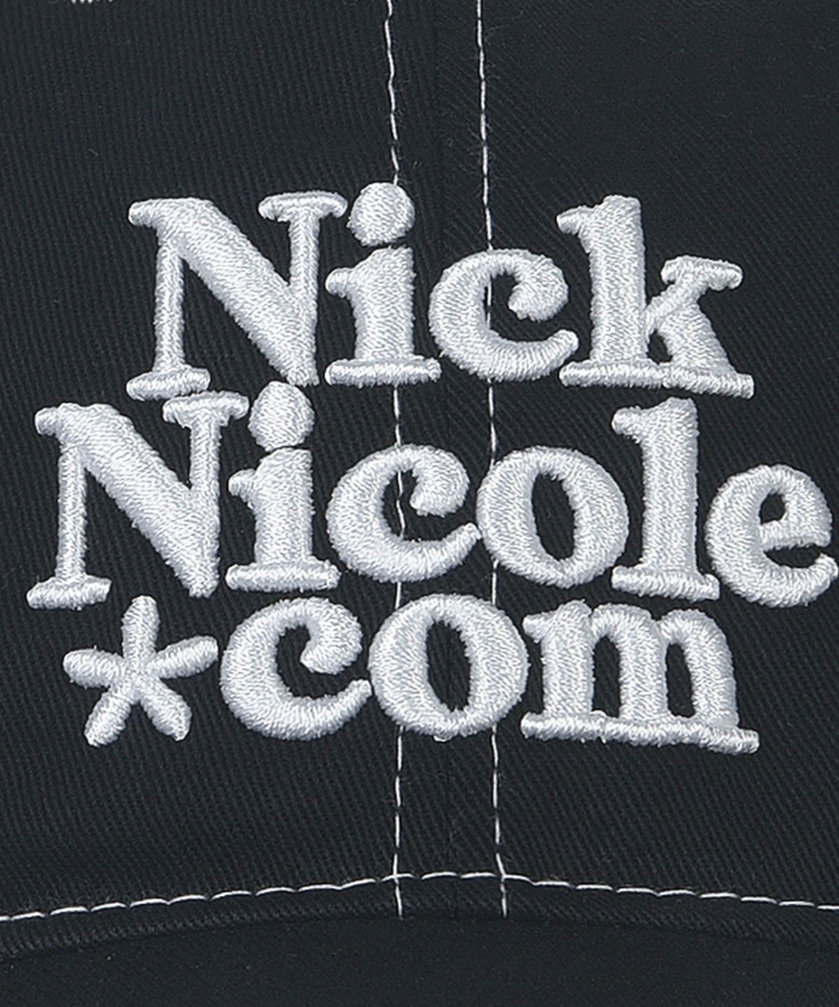 닉앤니콜(NICK&NICOLE) NN DOTCOM SIGNATURE BALL CAP_STITCH BLACK