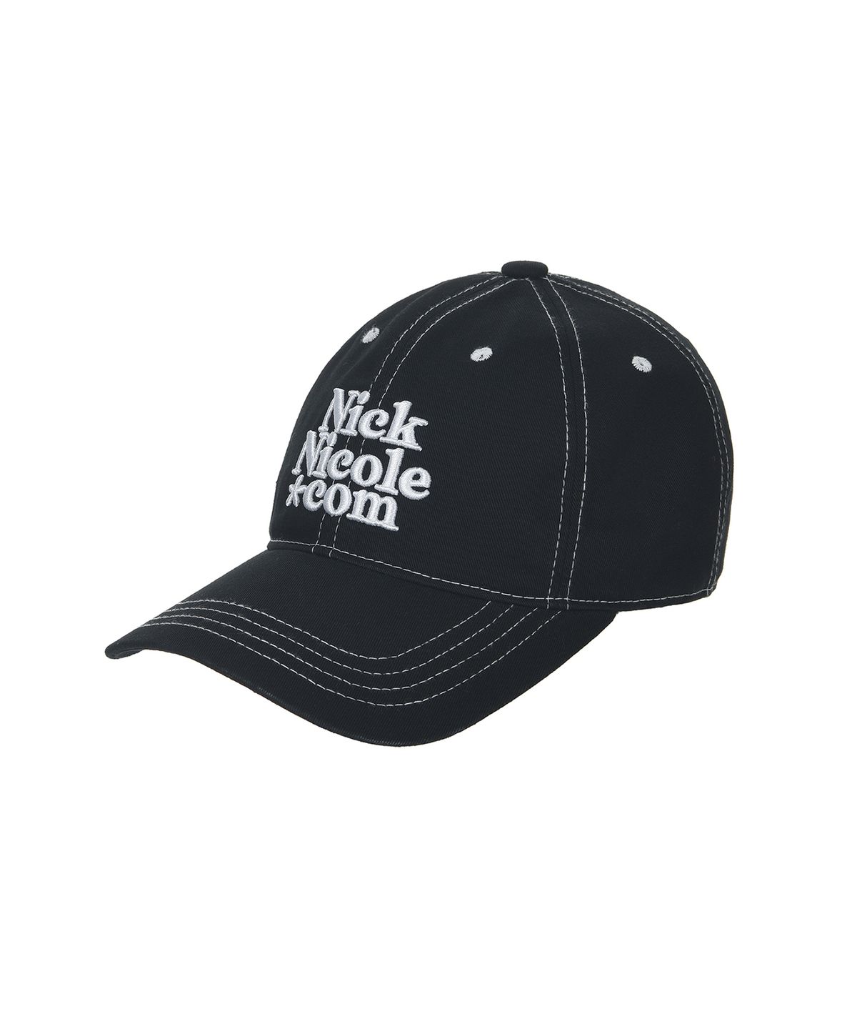 닉앤니콜(NICK&NICOLE) NN DOTCOM SIGNATURE BALL CAP_STITCH BLACK