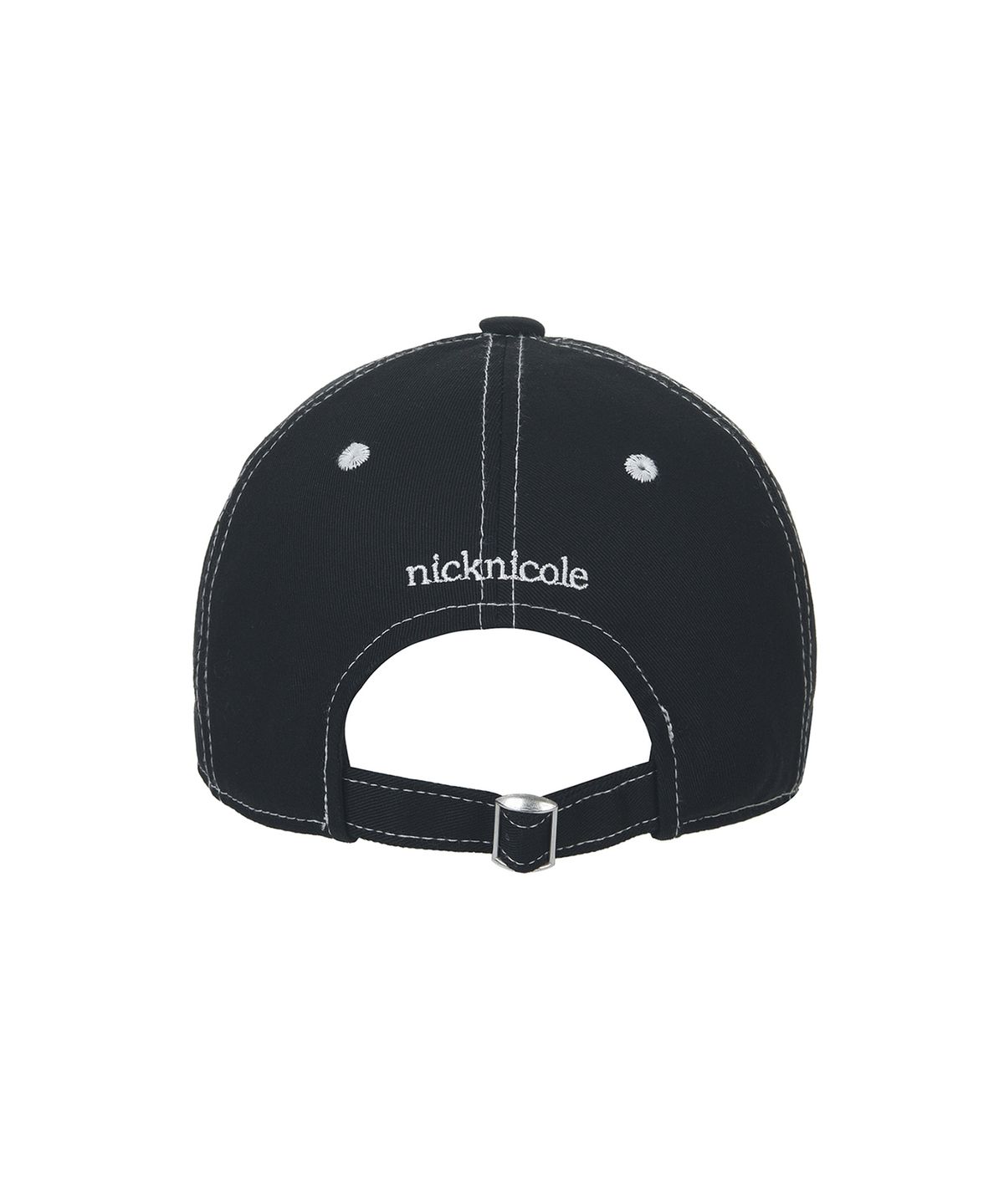닉앤니콜(NICK&NICOLE) NN DOTCOM SIGNATURE BALL CAP_STITCH BLACK