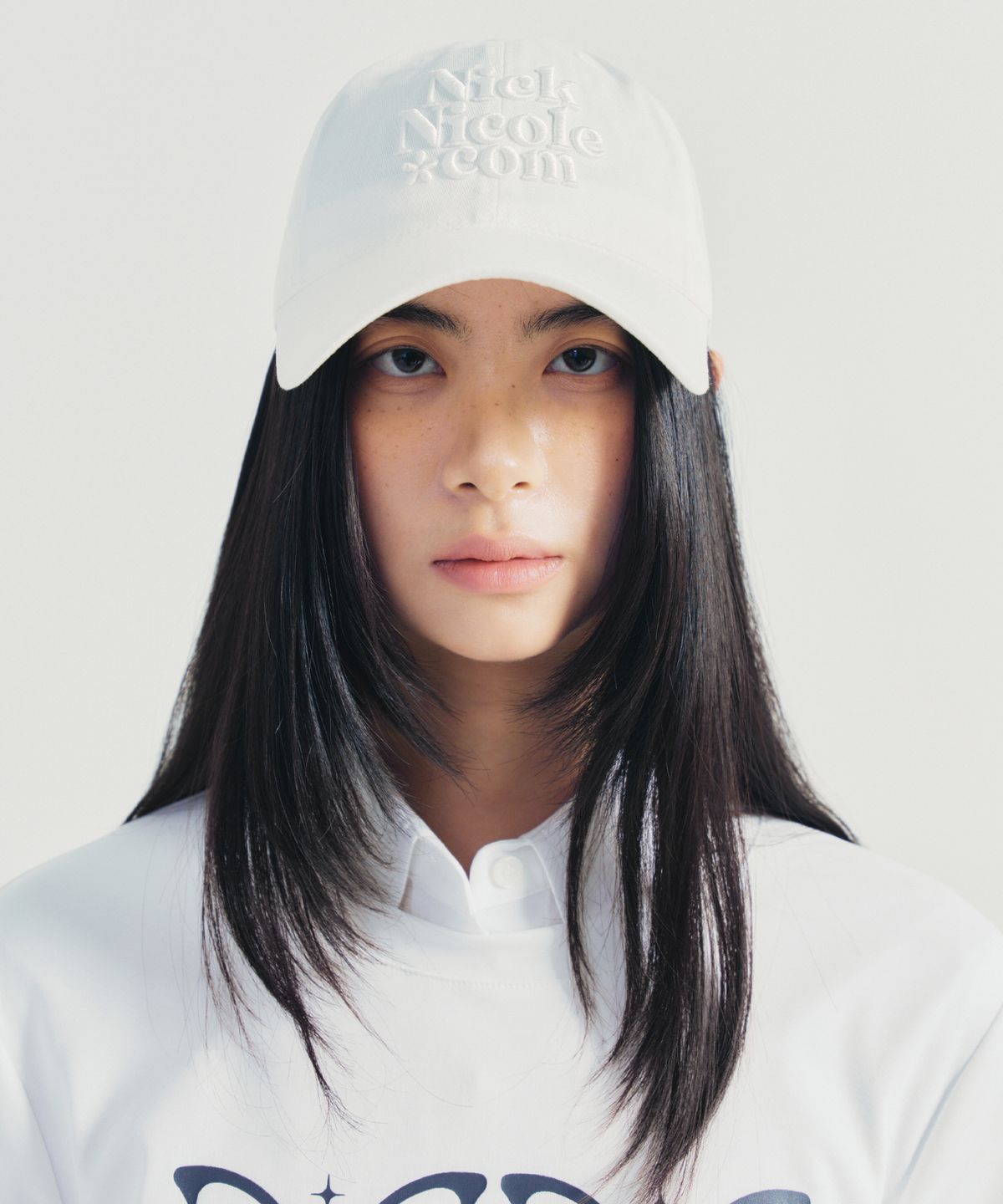 닉앤니콜(NICK&NICOLE) NN DOTCOM SIGNATURE BALL CAP_REAL WHITE