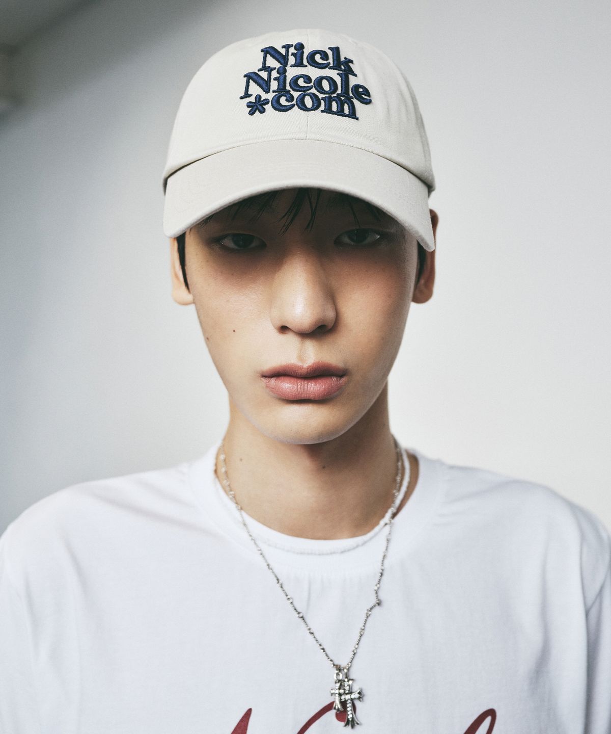닉앤니콜(NICK&NICOLE) NN DOTCOM SIGNATURE BALL CAP_BEIGE GRAY