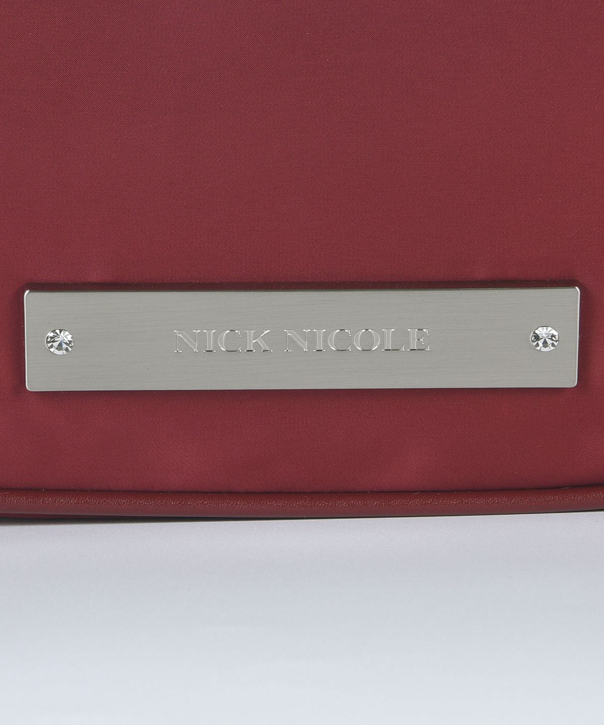 닉앤니콜(NICK&NICOLE) CRYSTAL POUND NYLON BAG_BURGUNDY