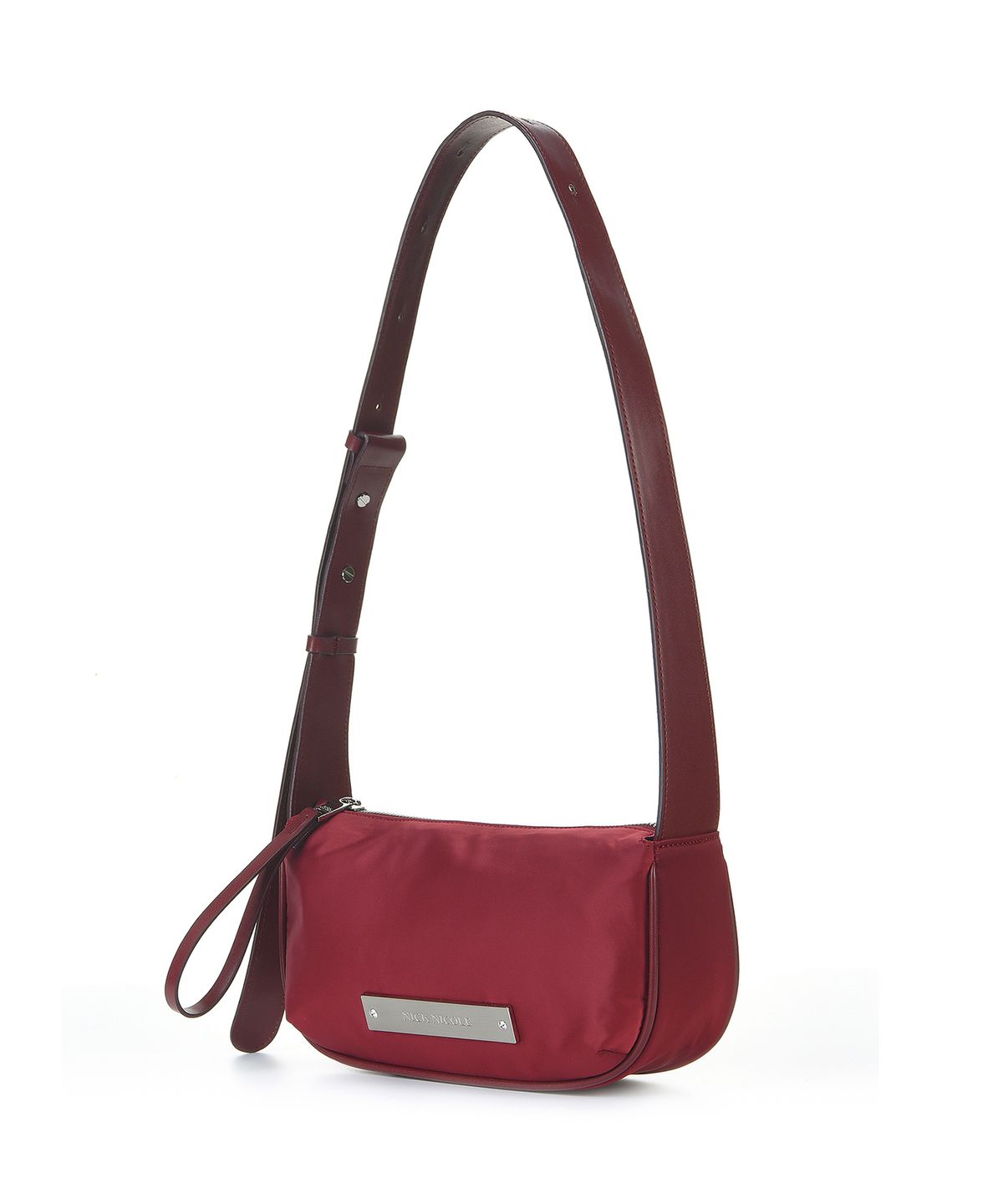 닉앤니콜(NICK&NICOLE) CRYSTAL POUND NYLON BAG_BURGUNDY