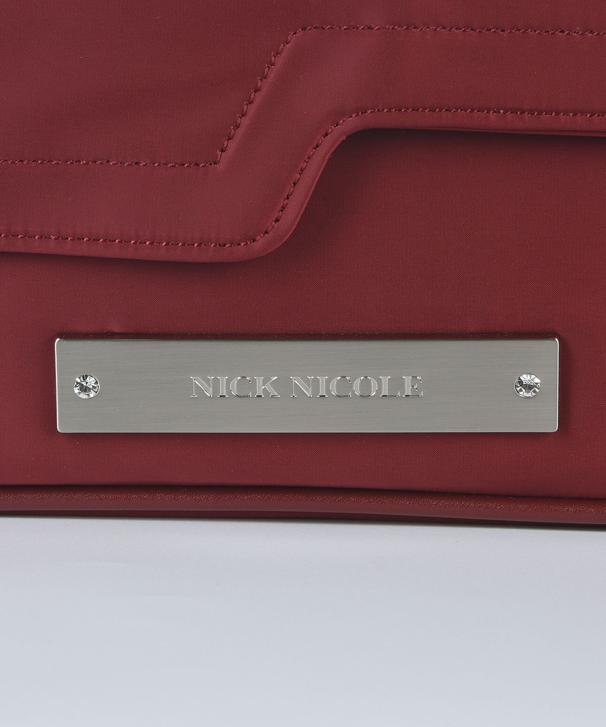 닉앤니콜(NICK&NICOLE) CRYSTAL WAVE POINT MESSENGER BAG_BURGUNDY