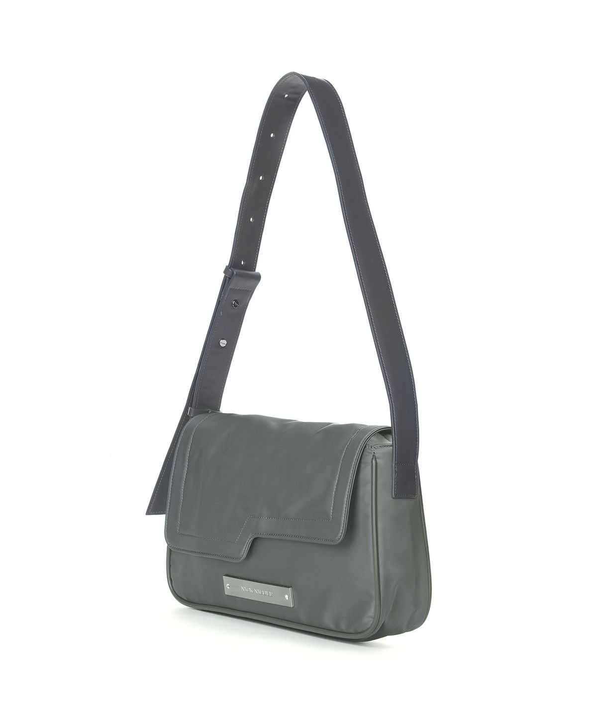 닉앤니콜(NICK&NICOLE) CRYSTAL WAVE POINT MESSENGER BAG_CHARCOAL